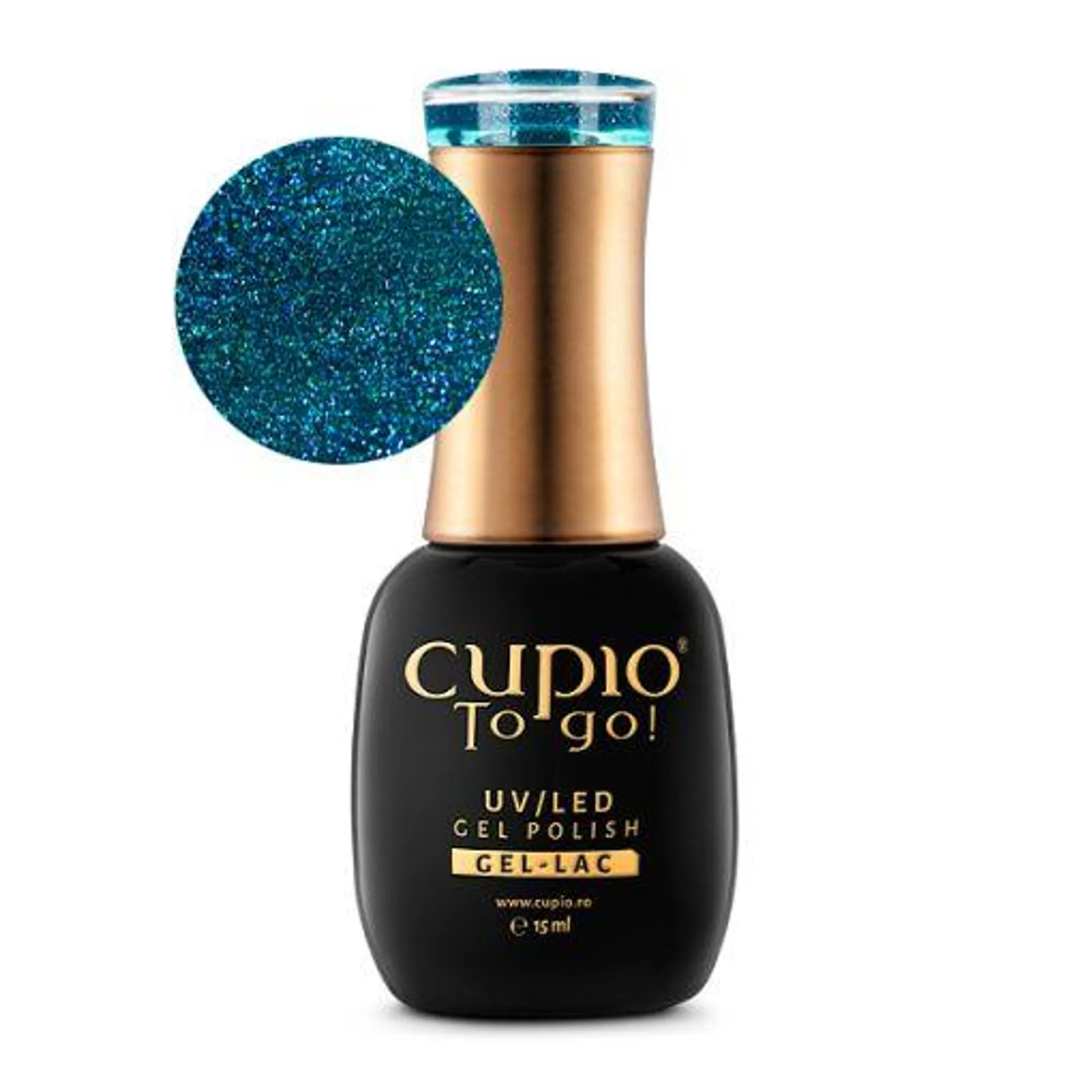 Oja semipermanenta Cupio To Go! Gold Collection Aqua Stars 15ml