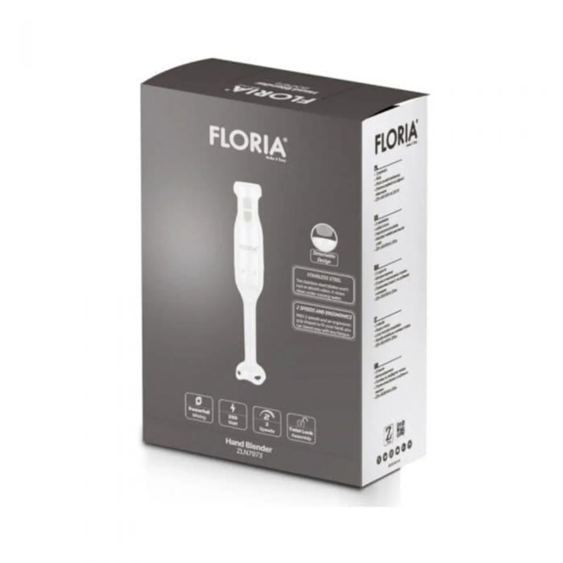 Mixer vertical Floria ZLN7973 Alb, putere 250W, doua trepte de viteza