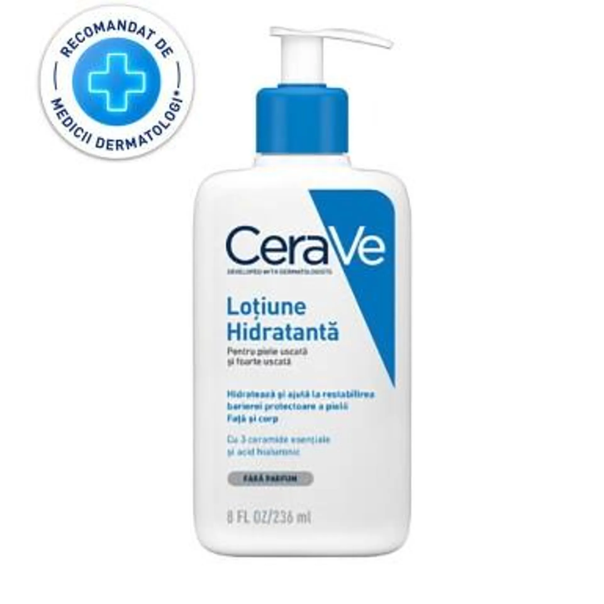 CERAVE LOTIUNE HIDRATANTA FATA SI CORP PIELE USCATA SI FOARTE USCATA 236ML