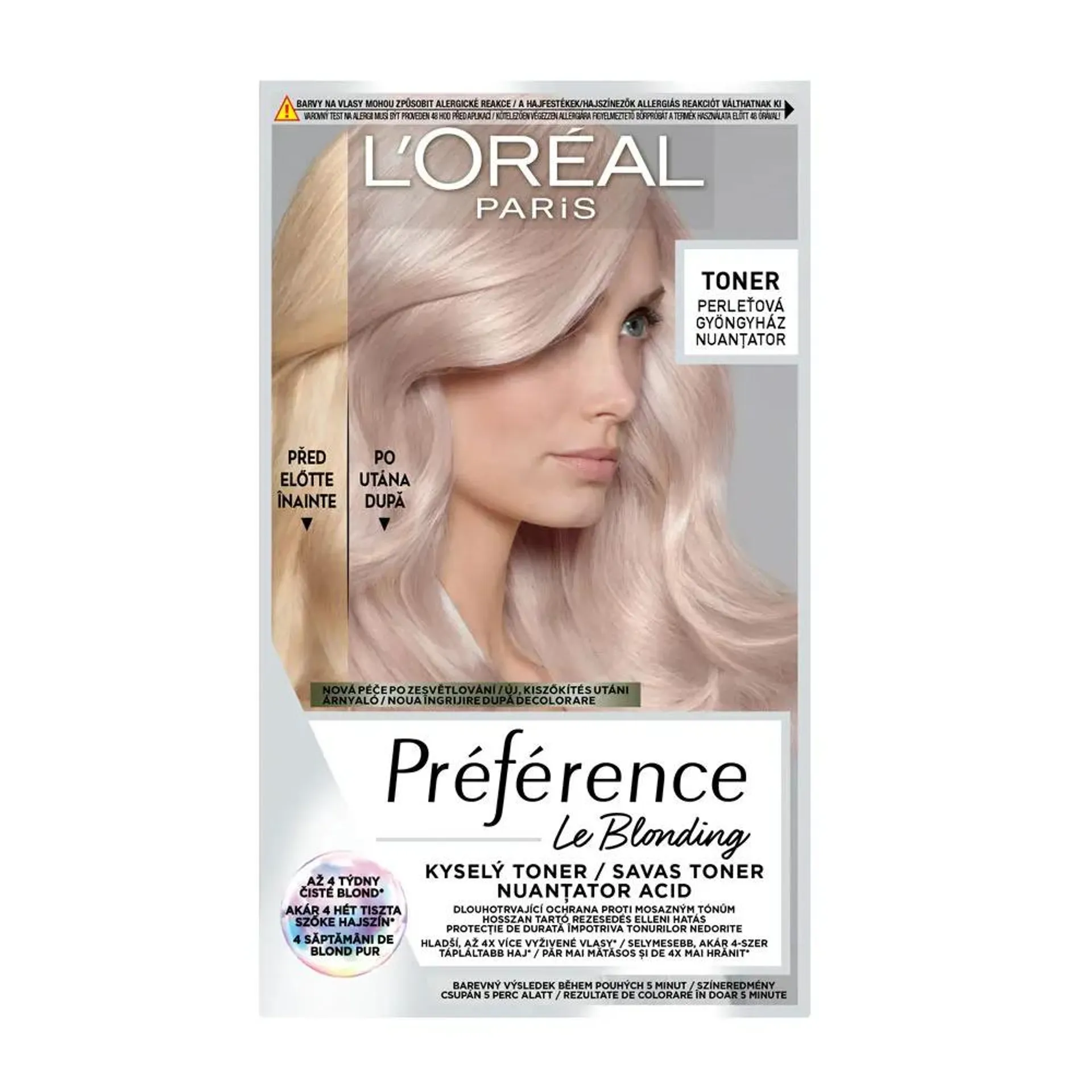 Nuantator acid de par semipermanent L'Oreal Paris Preference Le Blonding Pearly Boost, 174ml