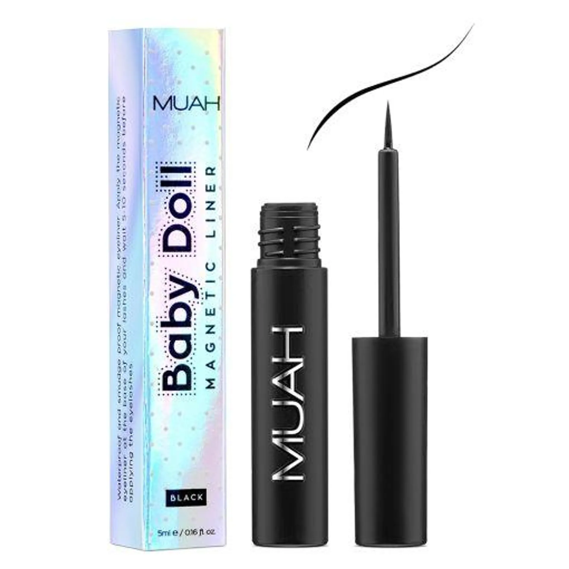 Eyeliner adeziv pentru gene magnetice MUAH Baby Doll - Black