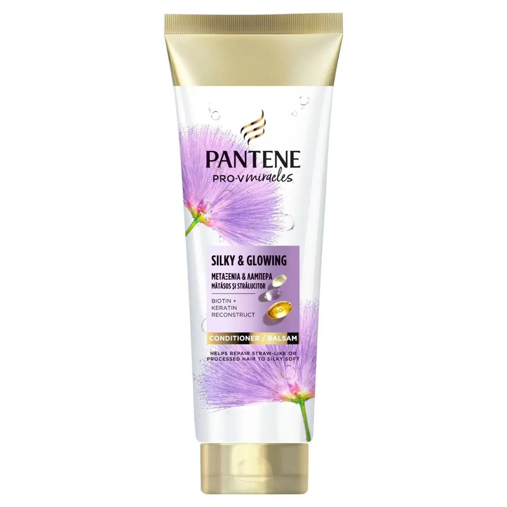 Balsam de par de par Pantene Silky & Glowing, 160 ml