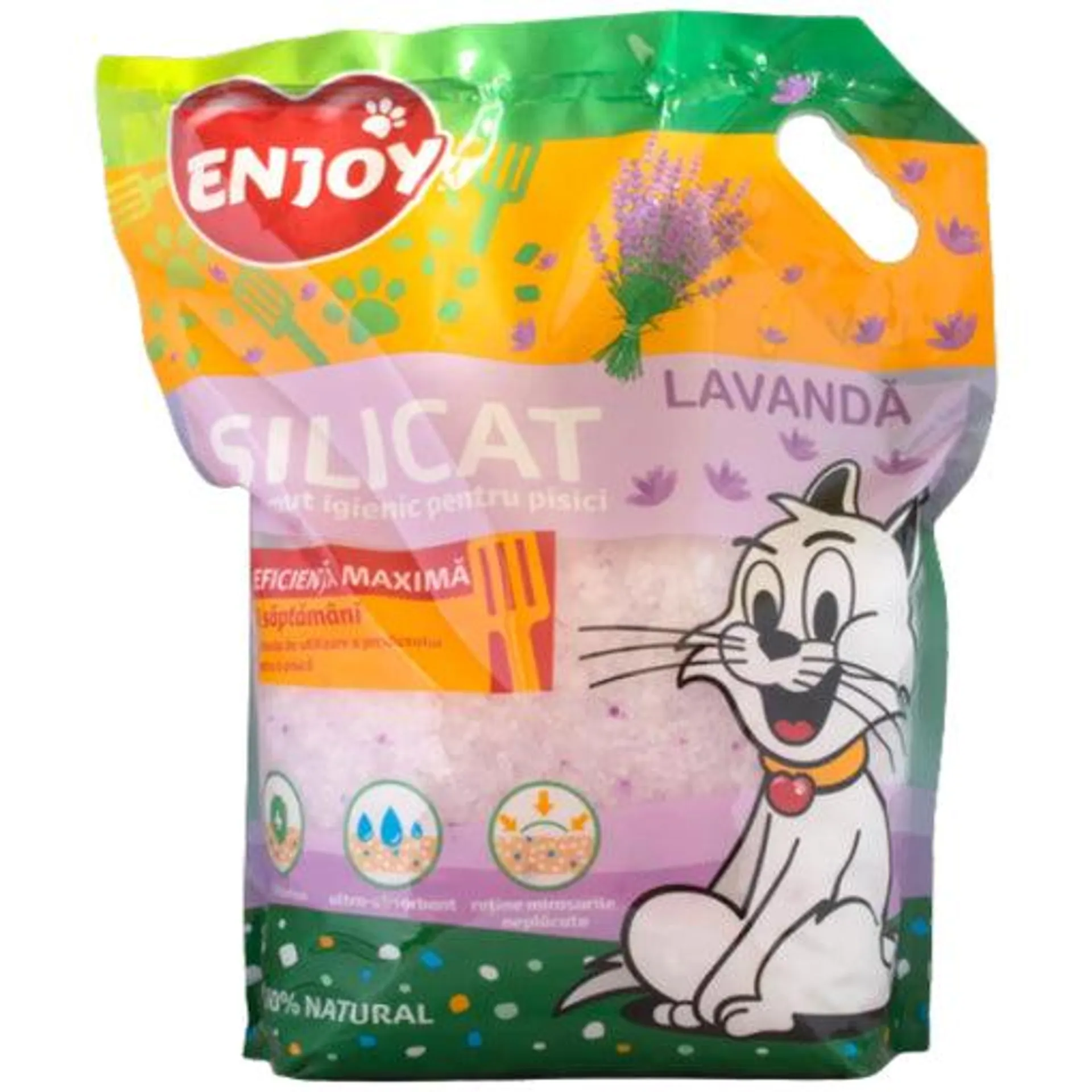 Nisip pentru litiera cu lavanda Enjoy 7.6 L