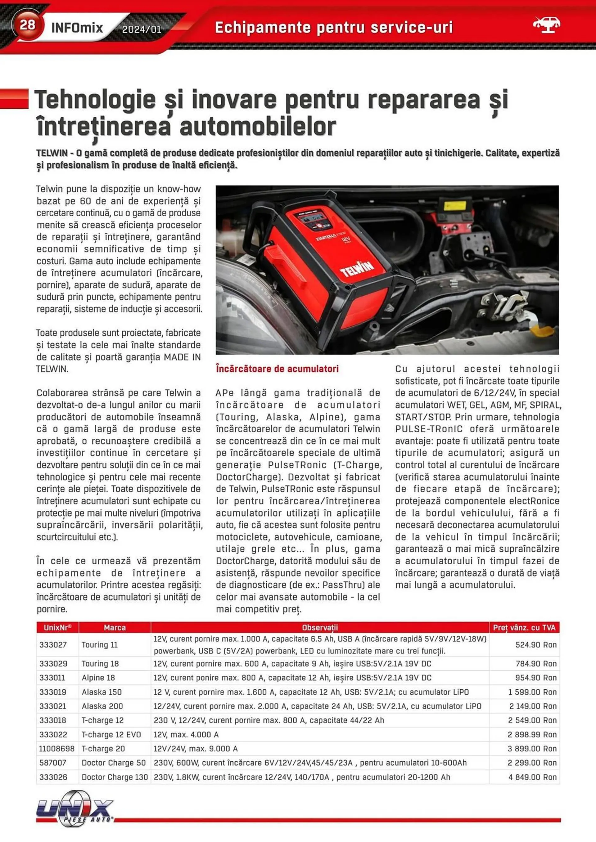 Catalog Catalog UNIX Auto de la 19 ianuarie până la 31 decembrie 2024 - Revista Pagina 28