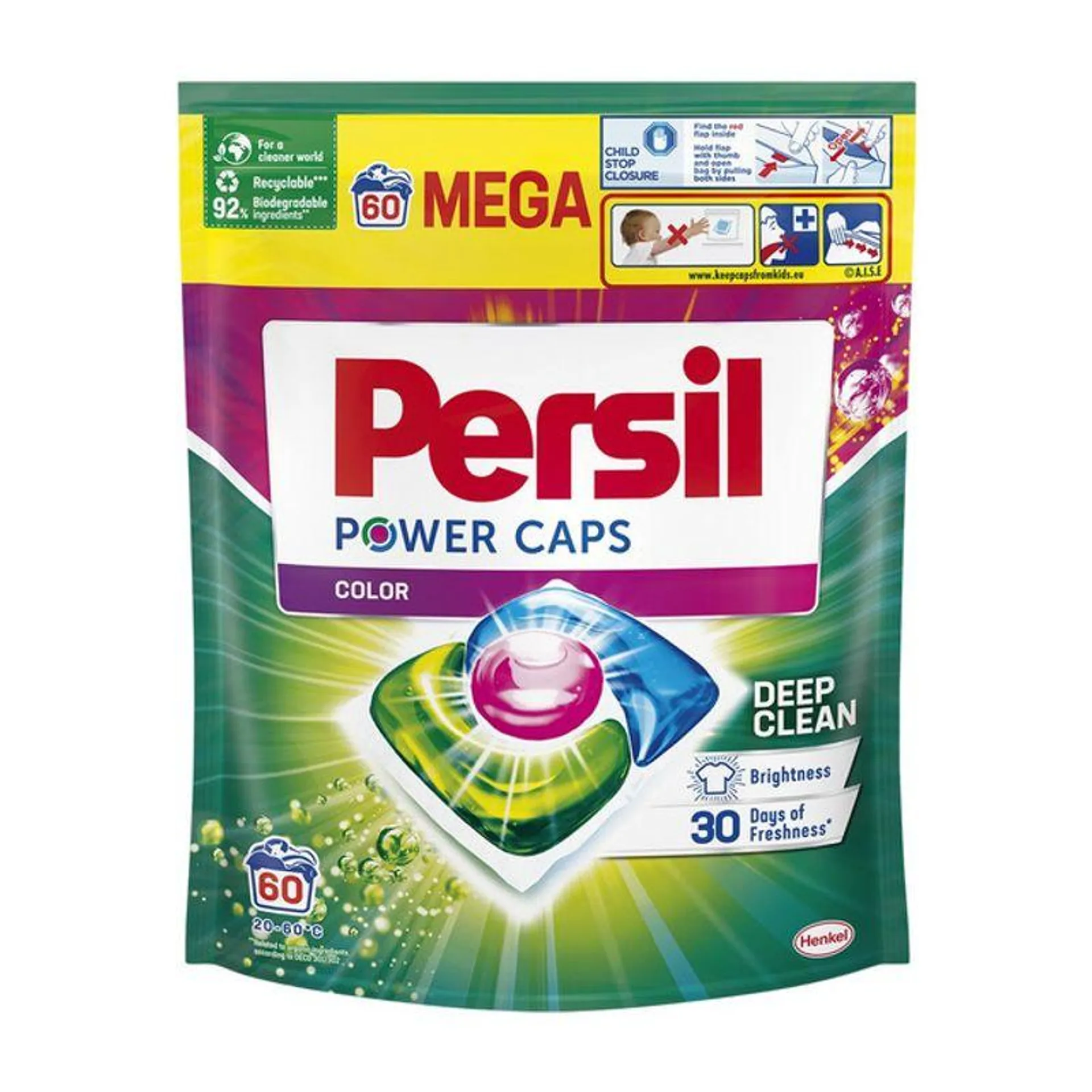 Detergent capsule pentru rufe Persil Power Caps Color, 60 spalari