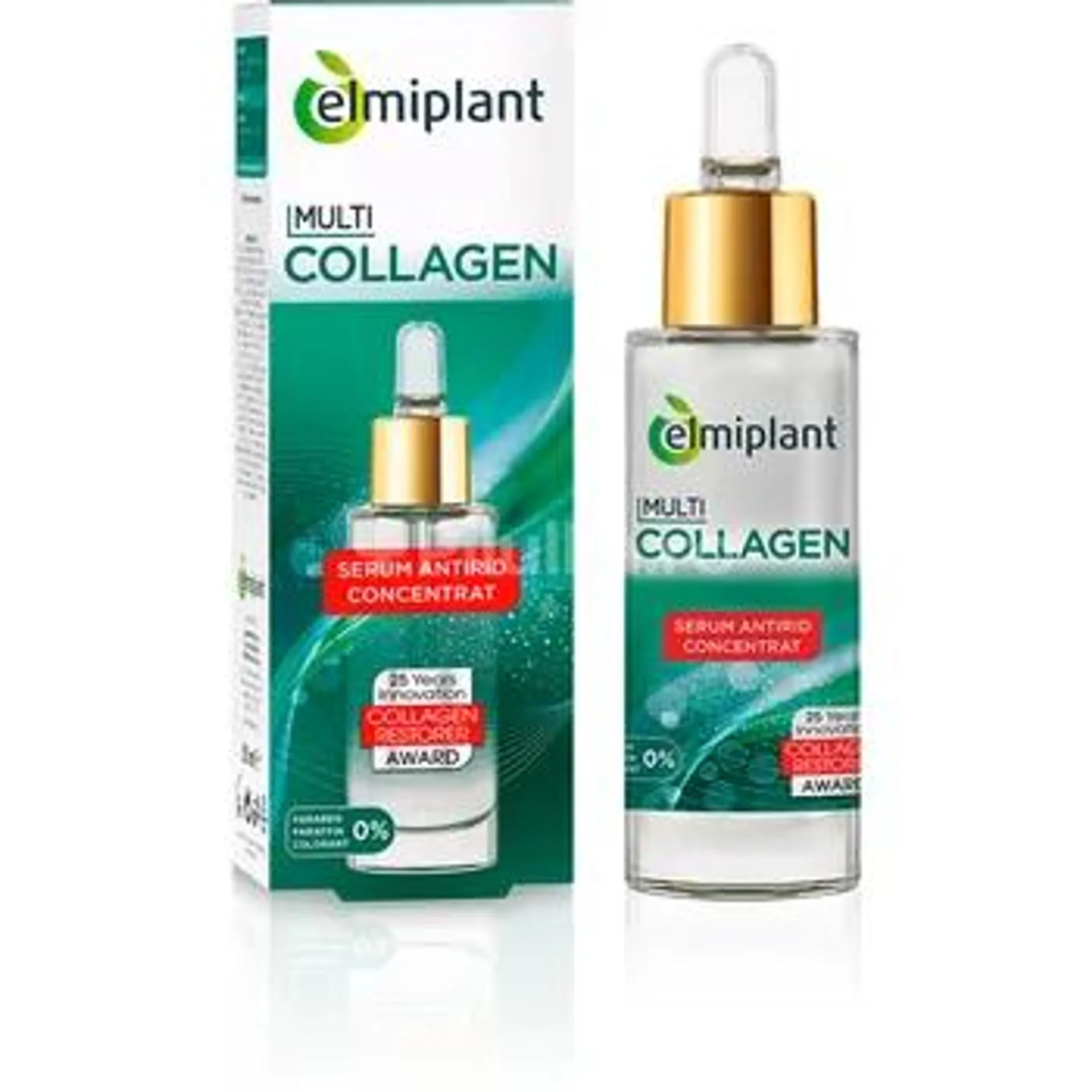 Serum antirid pentru fata multiCollagen, 30ml, Elmiplant