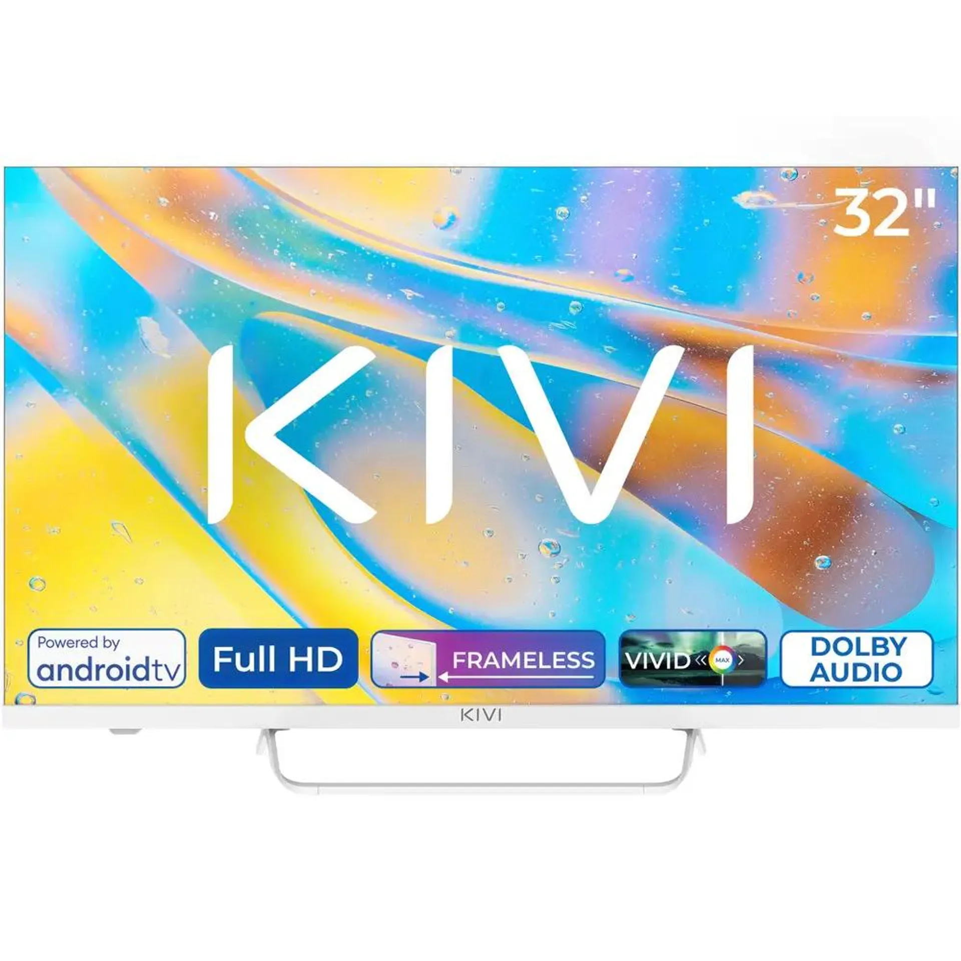 Televizor KIVI LED 32F760QW, 80 cm, Smart Android TV, Full HD, Alb, Clasa E