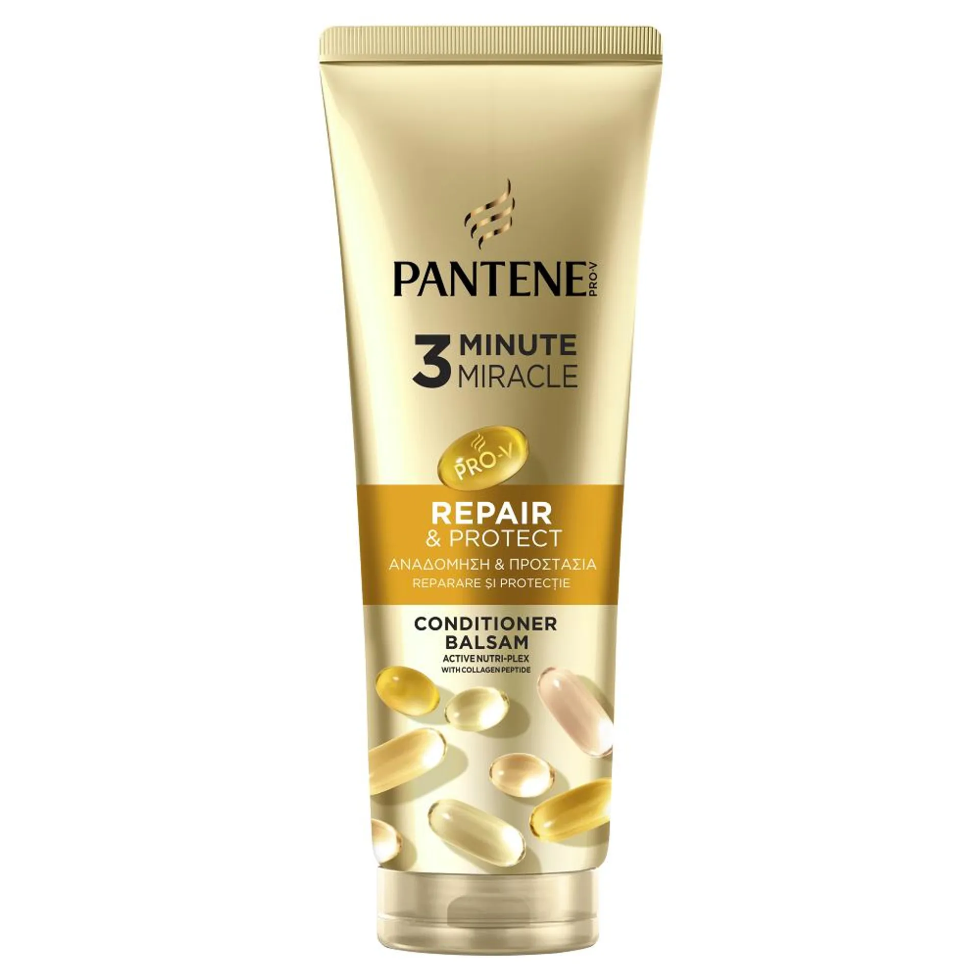 Balsam de par Pantene Pro-V Repair & Protect 3 Minute Miracle pentru par fragil si uscat, 220 ml