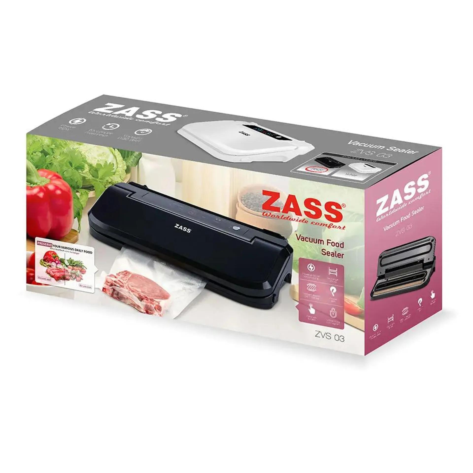 Aparat de vidat Zass ZVS 03, 150 W, Negru