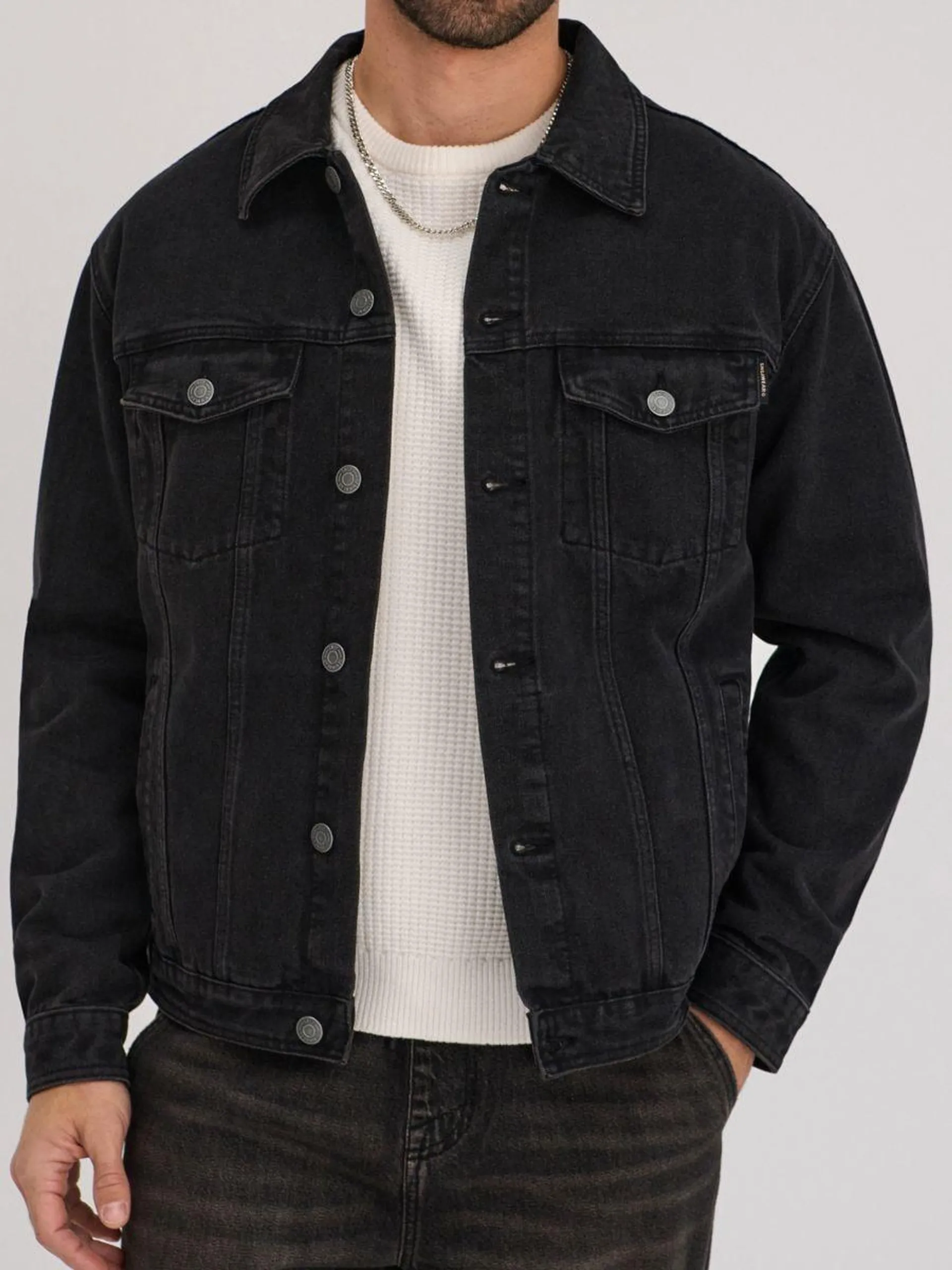 Geacă din denim trucker