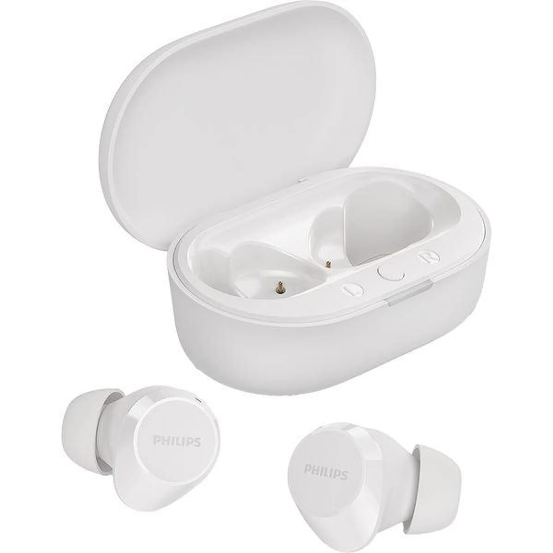 Casti PHILIPS TAT1209WT/00, True wireless, Bluetooth, In-ear, Microfon, White