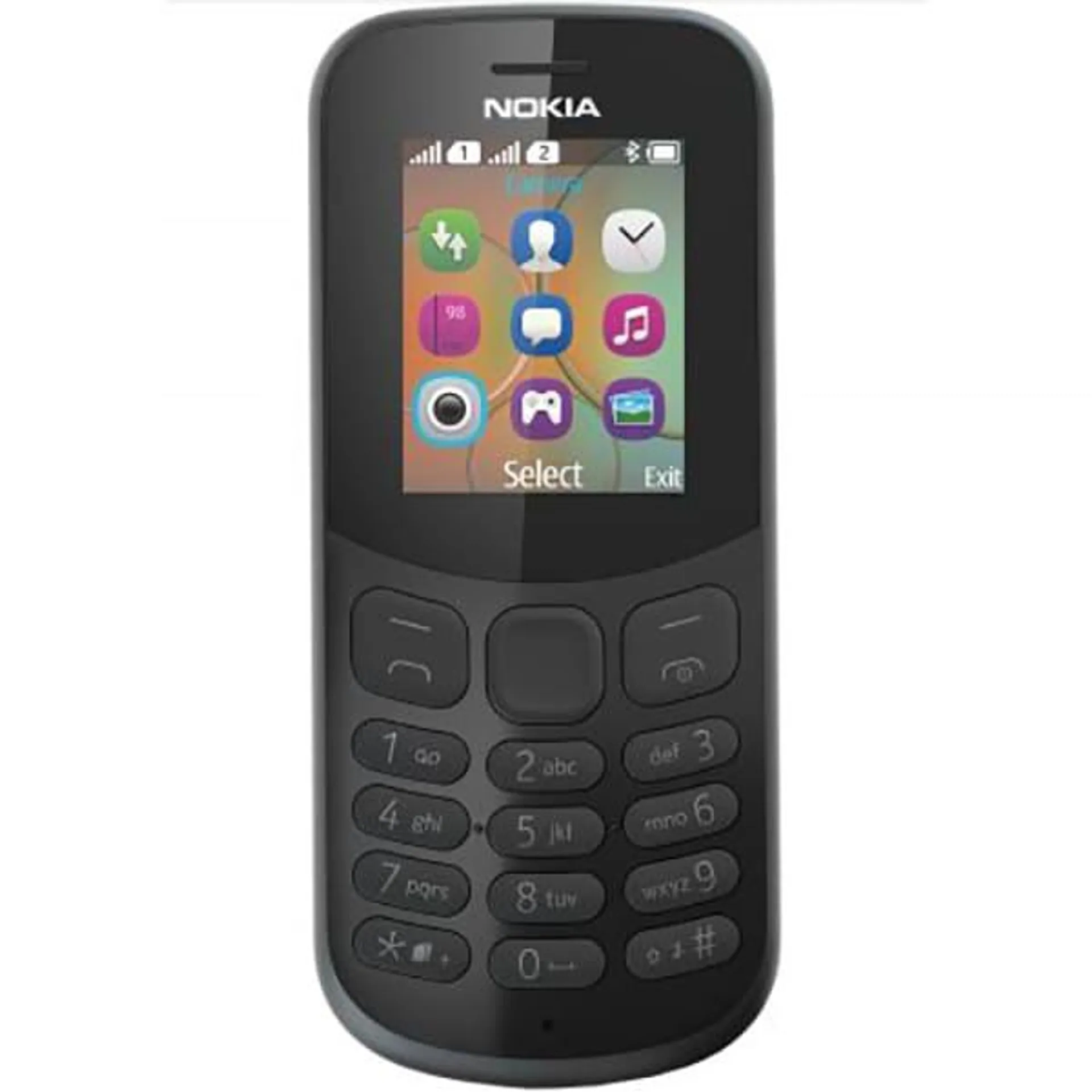 Telefon NOKIA 130 2017, 4MB RAM, 2G, Dual SIM, Black