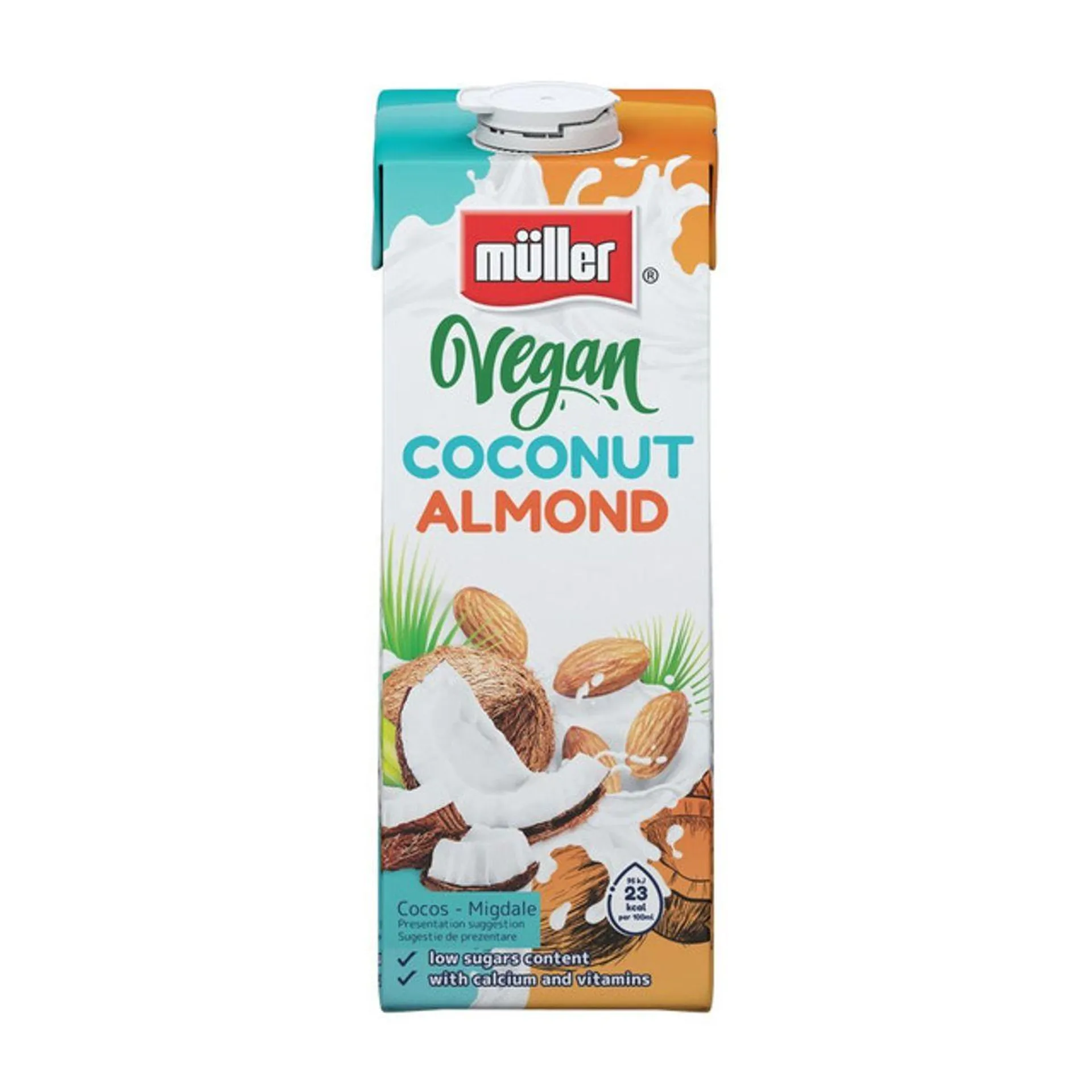 Bautura vegetala pe baza de cocos si migdale Muller, 1 l