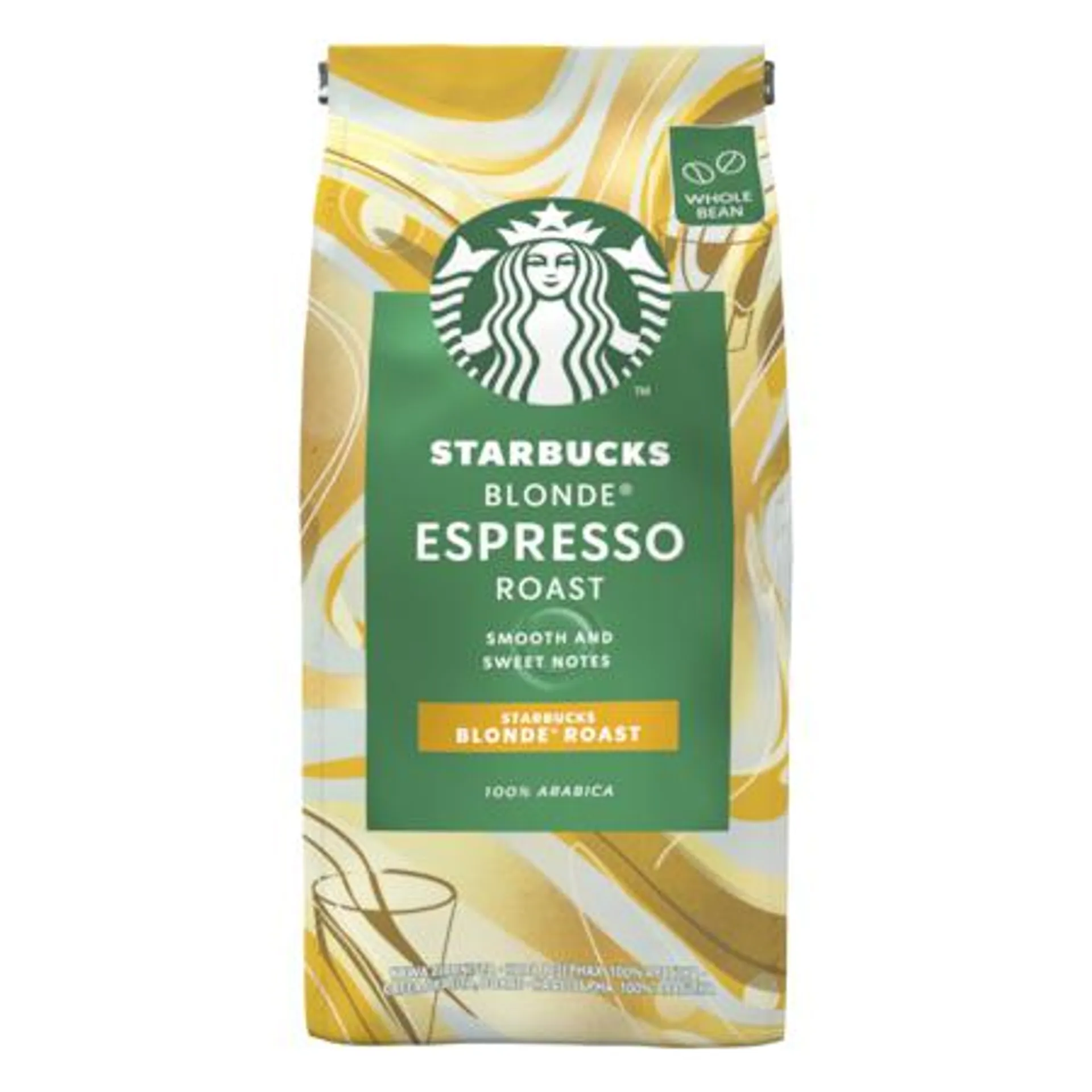 Cafea boabe Starbucks Blonde Espresso Roast, 200g