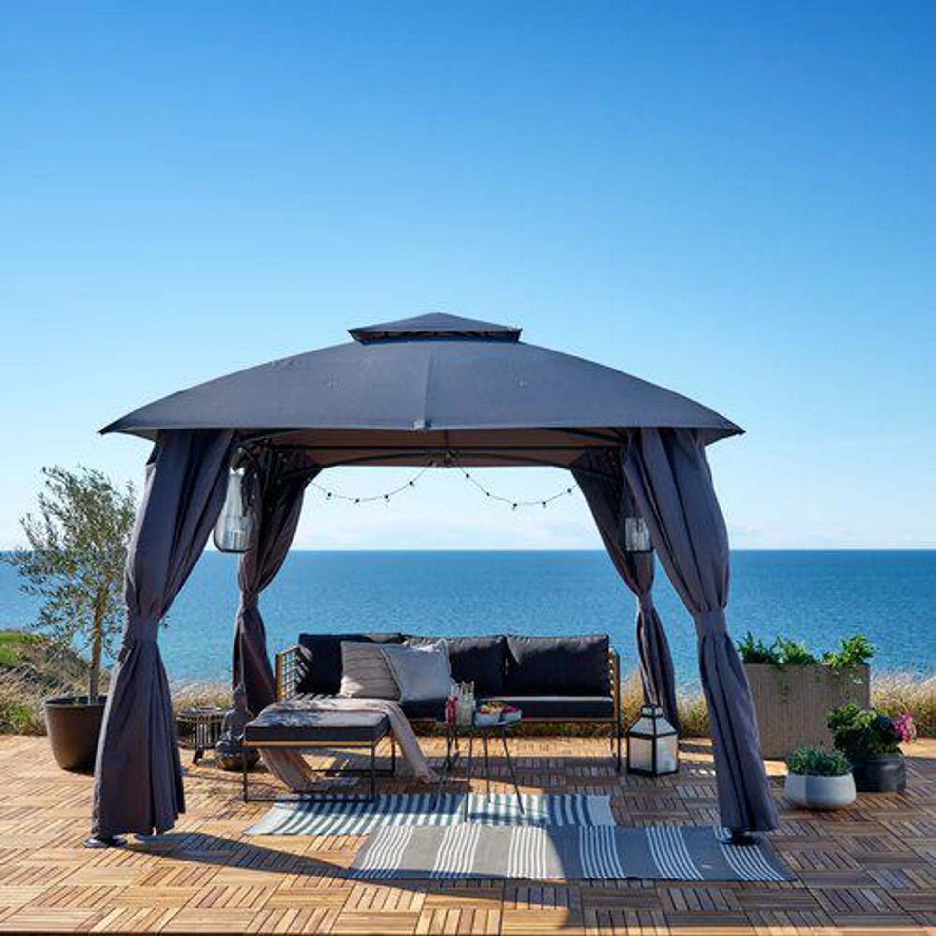 Gazebo SANKT HANS W3xL3xH2,65m grey