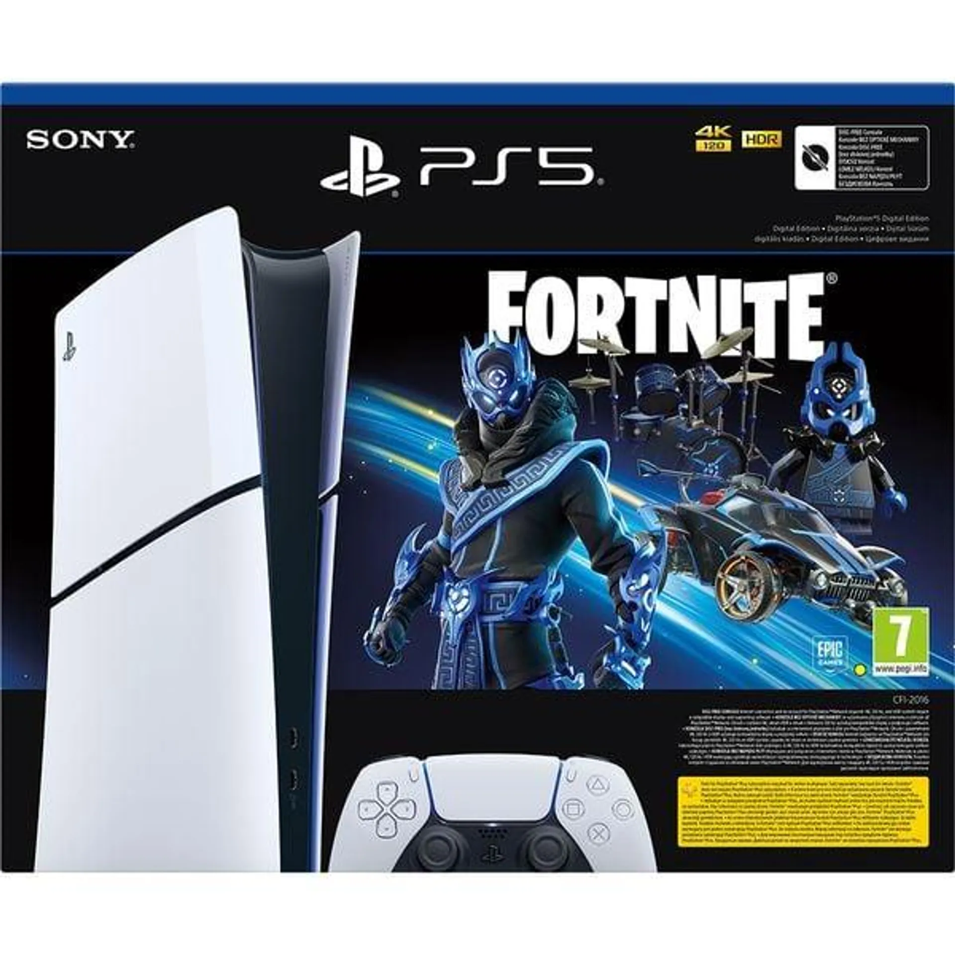 Consola PlayStation 5 Slim Digital Edition (PS5) 1TB, Fortnite Cobalt Star Bundle