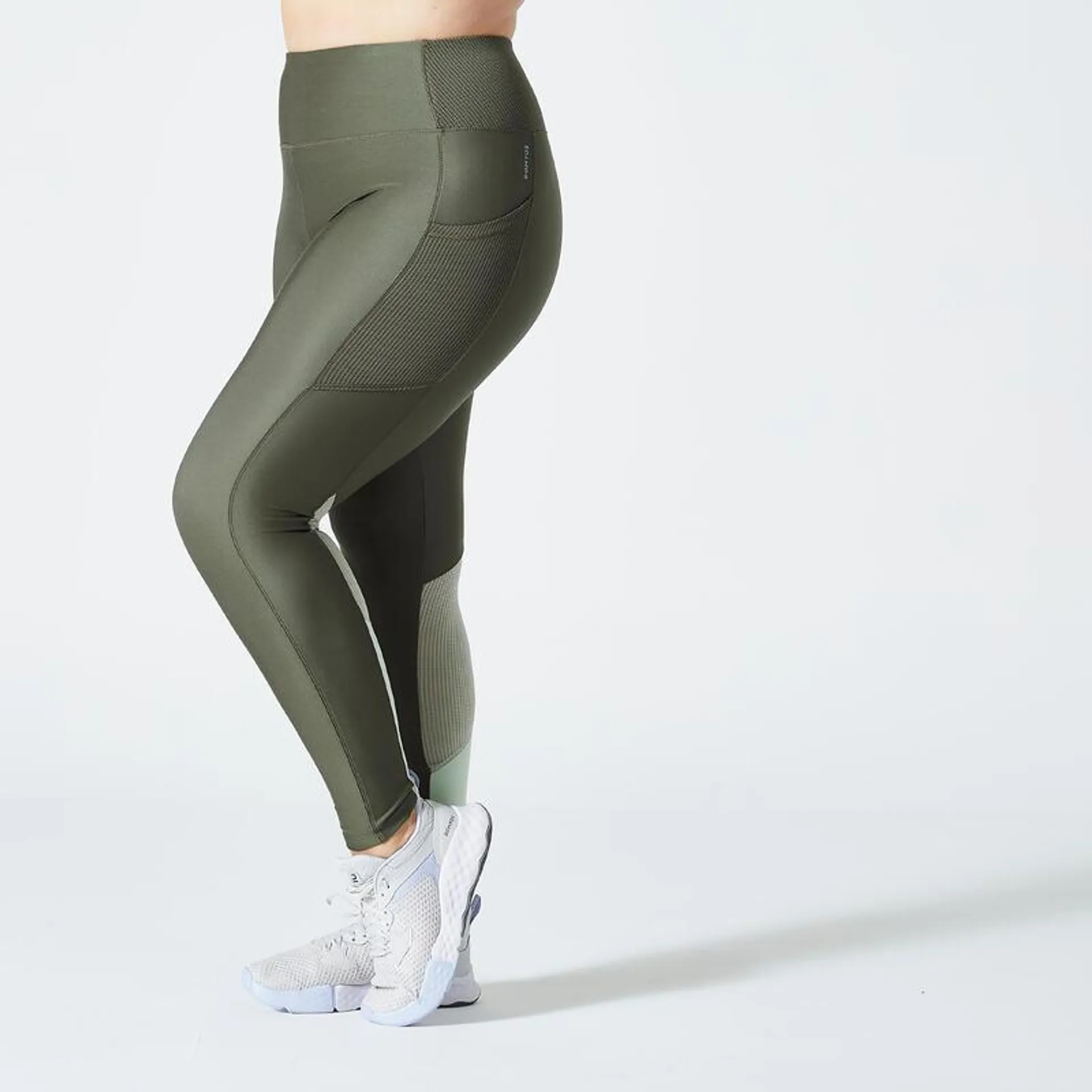 Colanţi 120 Fitness Cardio Kaki-Verde Damă