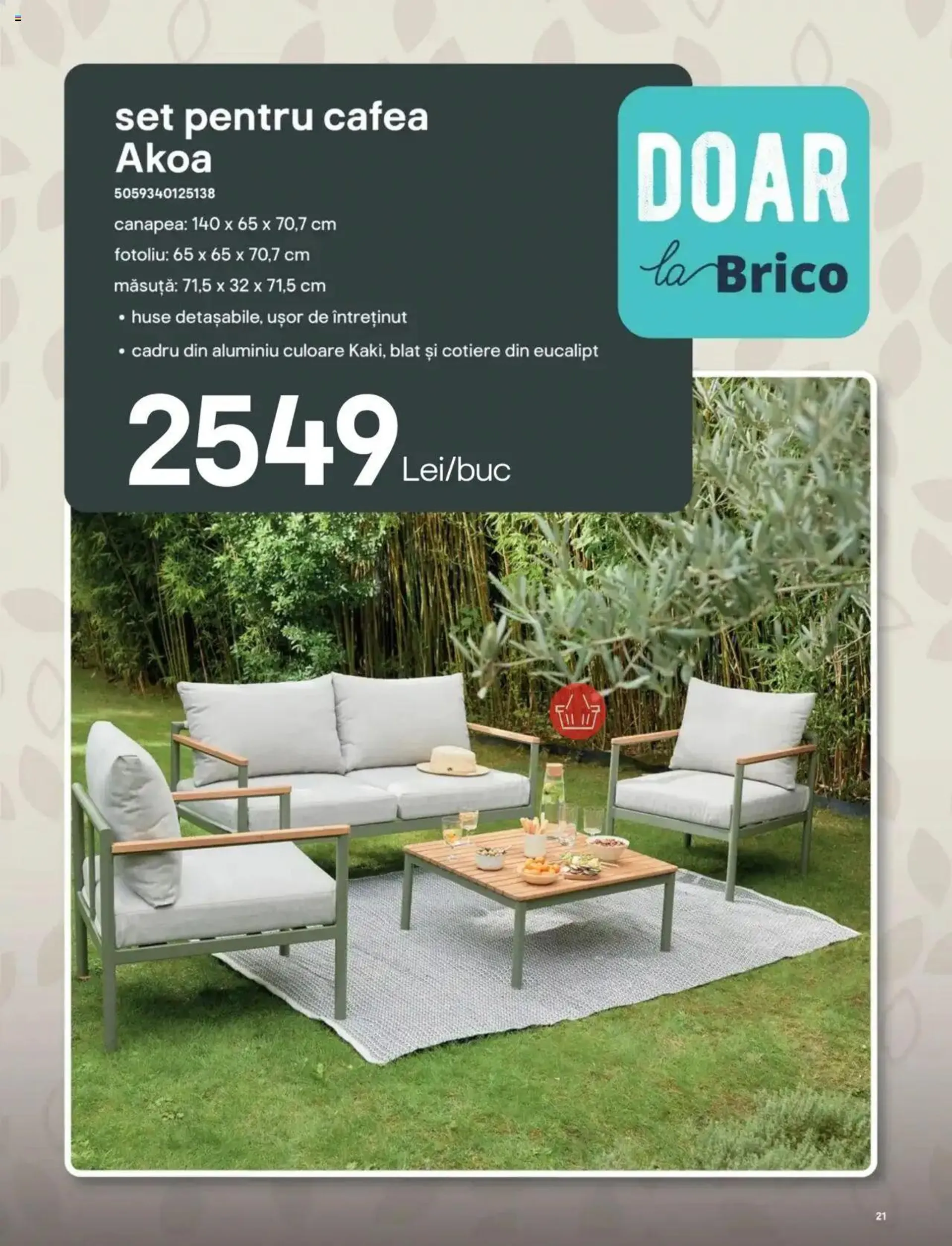 Catalog Brico Depot catalog - Mobilier Grădină 2 de la 9 mai până la 31 decembrie 2024 - Revista Pagina 21