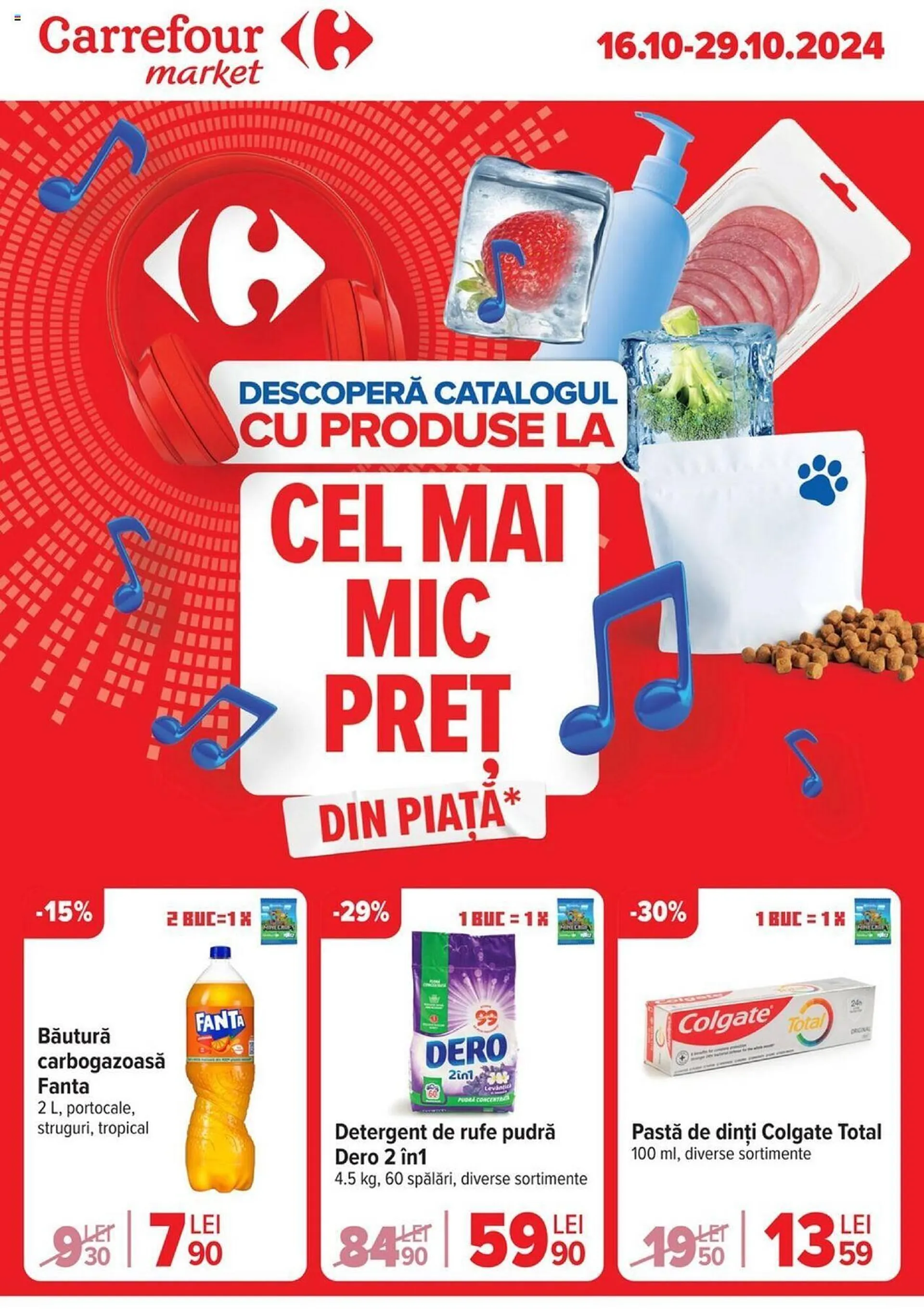 Catalog Catalog Carrefour Market de la 16 octombrie până la 29 octombrie 2024 - Revista Pagina 1