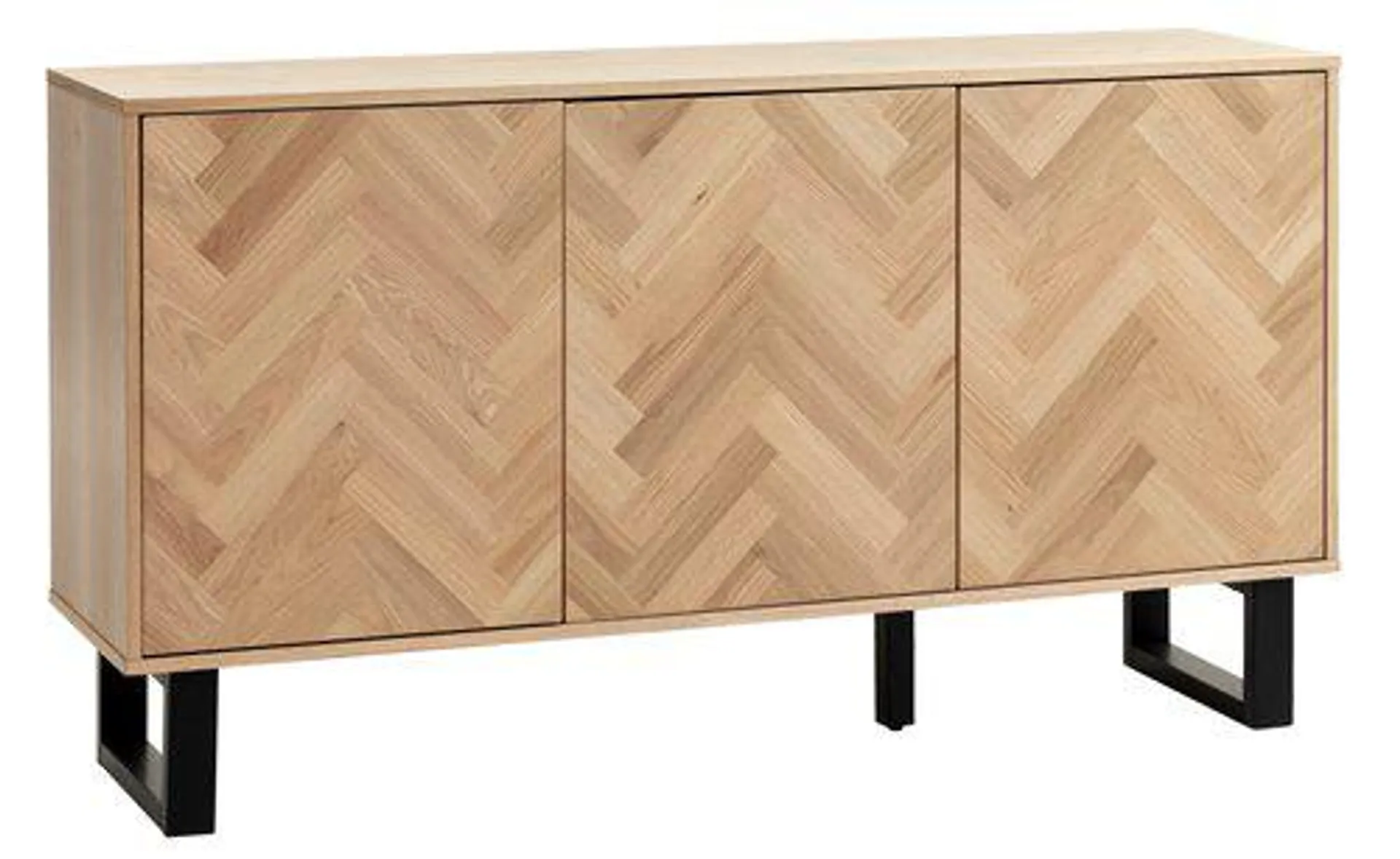 Credenza AGERSKOV 3 ante rovere/nero