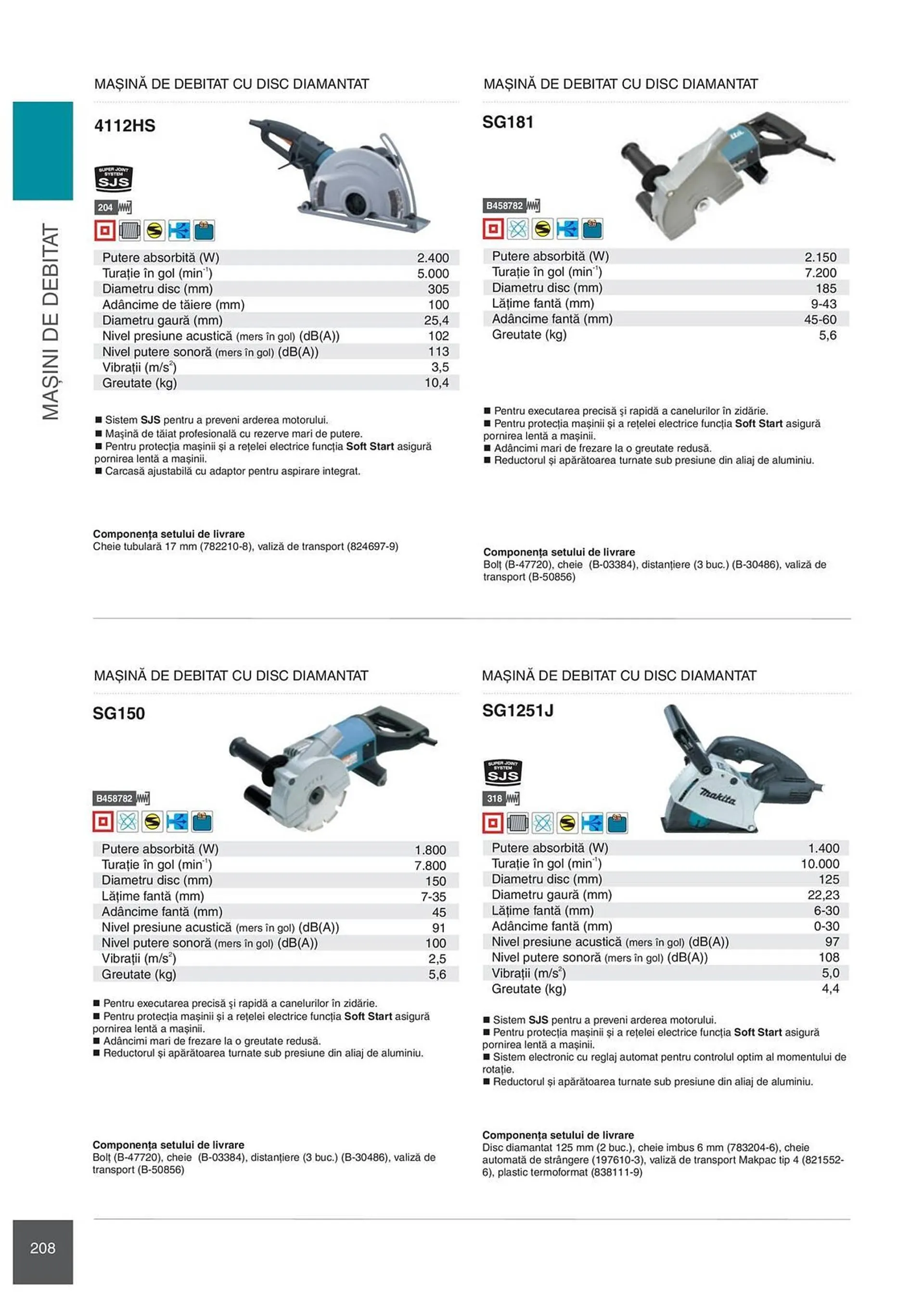 Catalog Сatalog Makita de la 6 februarie până la 31 decembrie 2024 - Revista Pagina 208