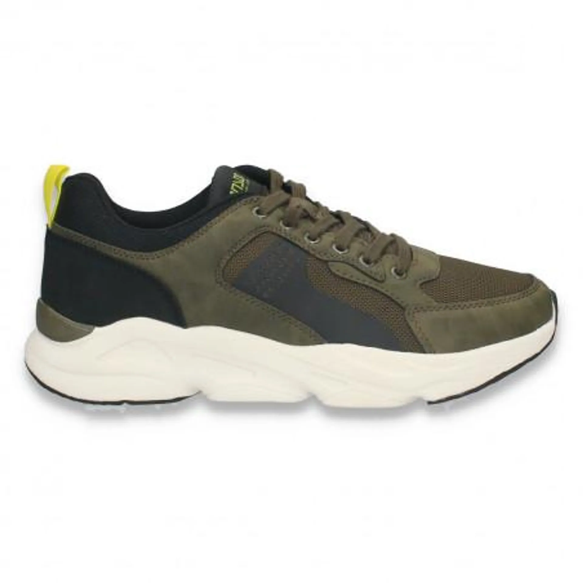 Sneakers casual pentru barbati, din material textil, verde - W1189