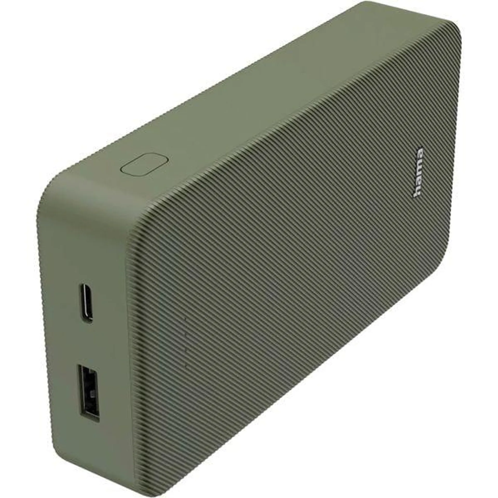 Baterie externa HAMA Colour 20 201716, 20000mAh, 1xUSB-C, 1xUSB-A, verde