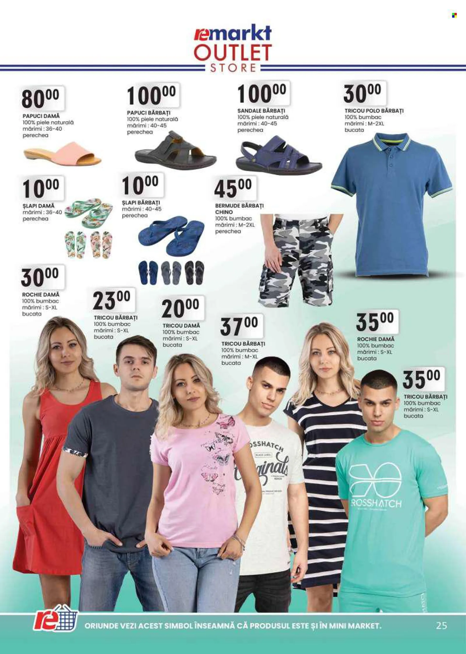 Cataloage remarkt - 21.07.2022 - 03.08.2022 - Produse în vânzare - bermude, rochie, tricou, tricou polo, sandale, papuci. Pagina 25.