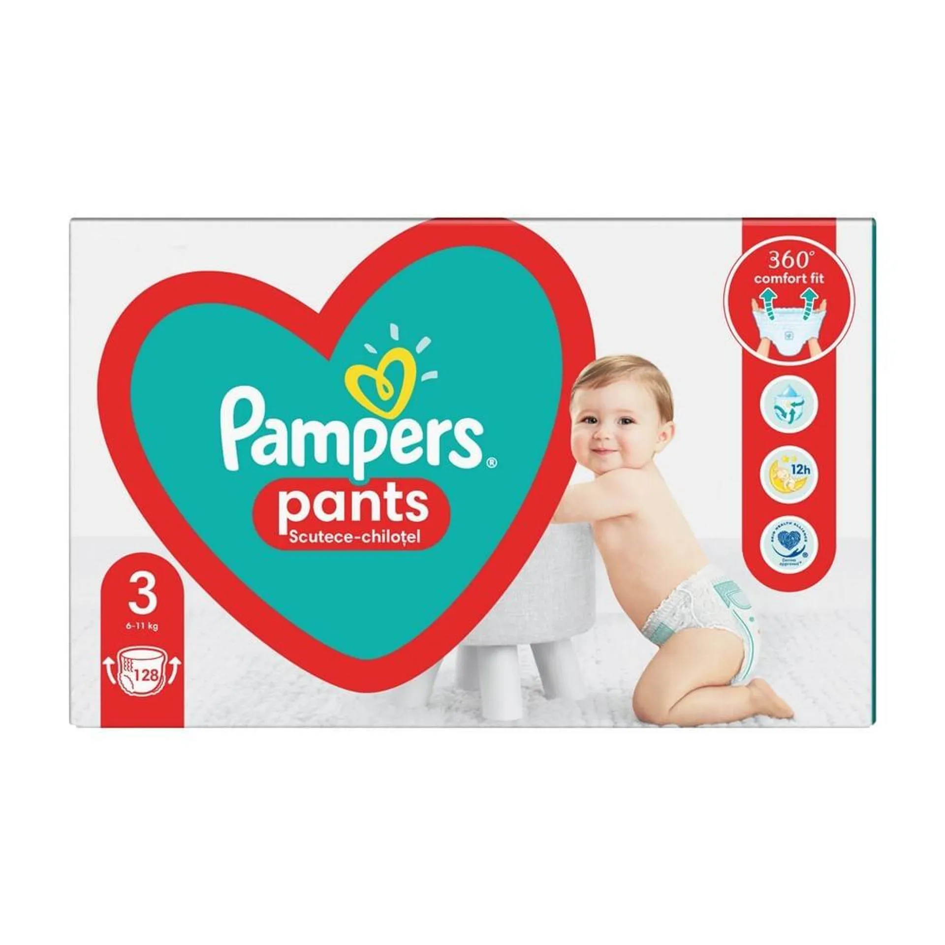 Scutece Chilotel Pampers Pants, marimea 3, 6 - 11 kg, 128 bucati