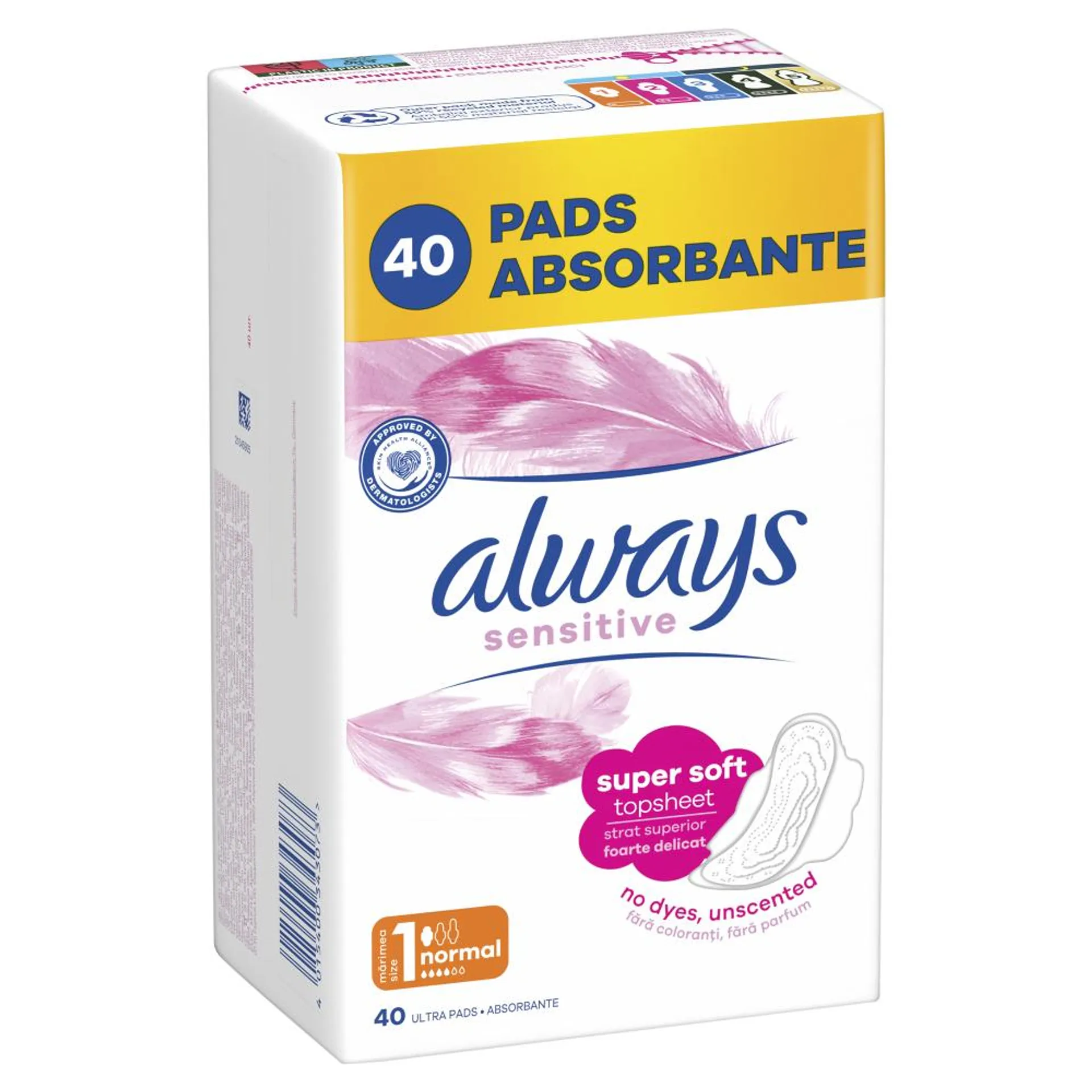 Absorbante Always Sensitive White Quattro Pack Size 1