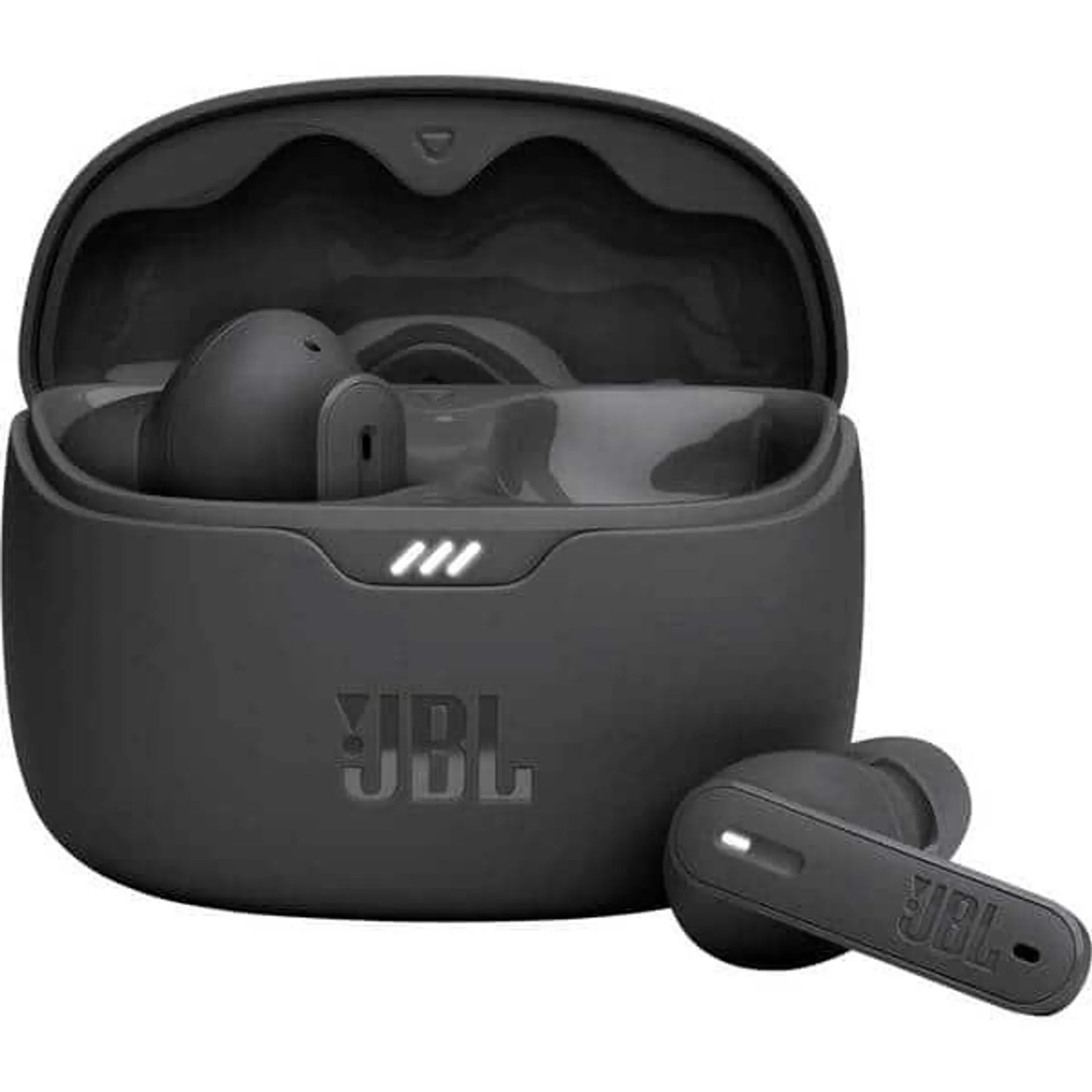 Casti JBL Tune Beam, True wireless, Bluetooth, In-ear, Microfon, Noise cancelling, negru