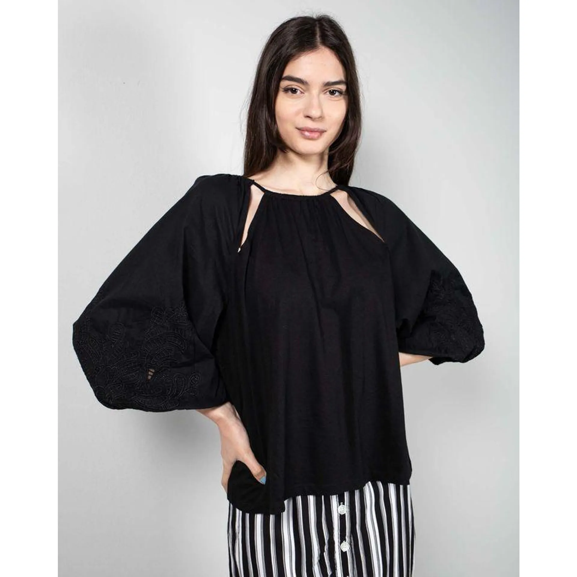 Bluza cu maneci bufante N240157091