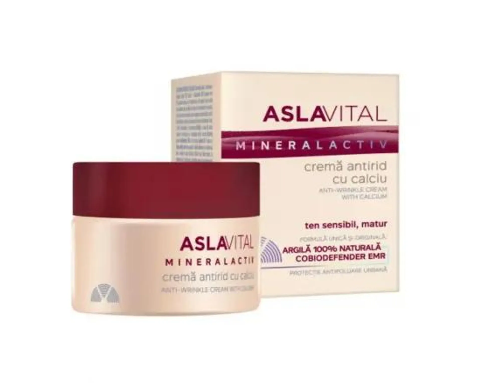 Aslavital Mineralactiv crema antirid cu calciu 50ml