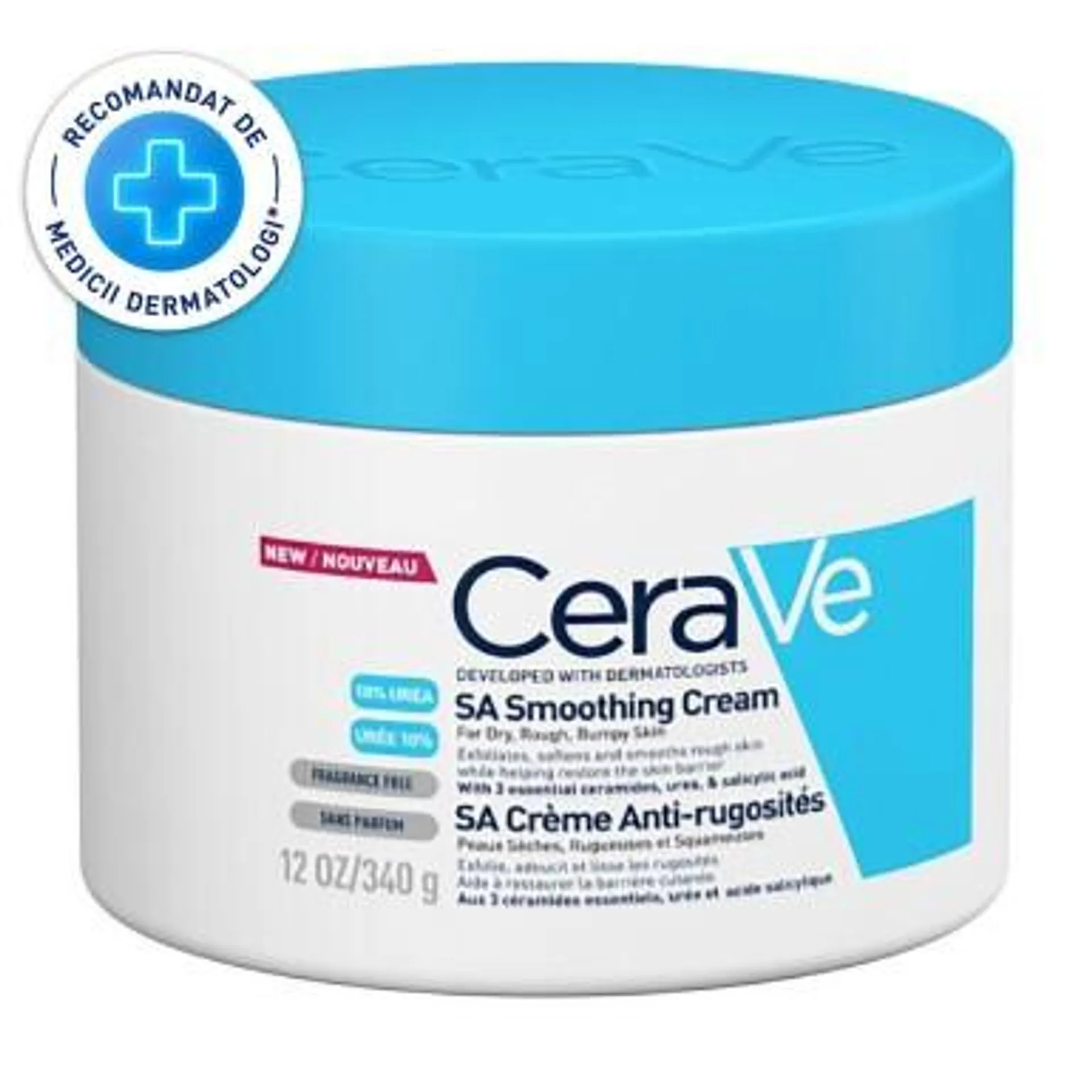 CERAVE SA CREMA HIDRATANTA SI EXFOLIANTA PENTRU PIELE USCATA ASPRA CU RUGOZITATI 340G