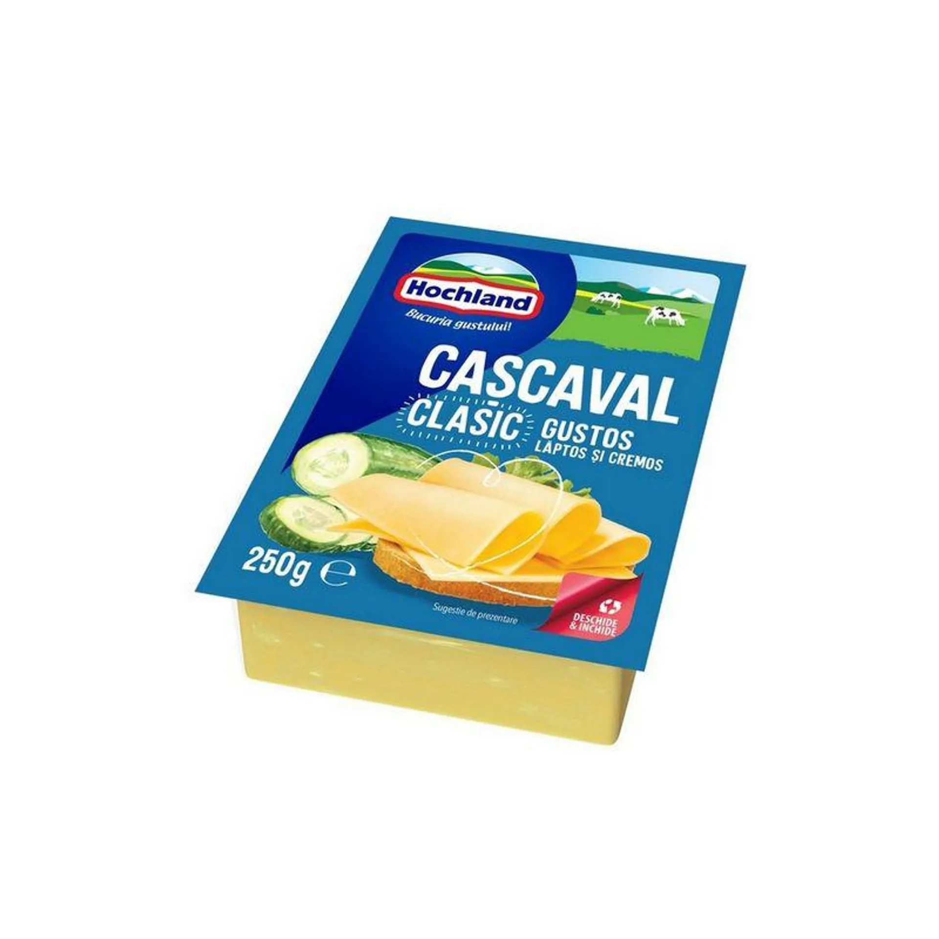 Cascaval clasic Hochland, 250 g Cascaval clasic Hochland, 250 g