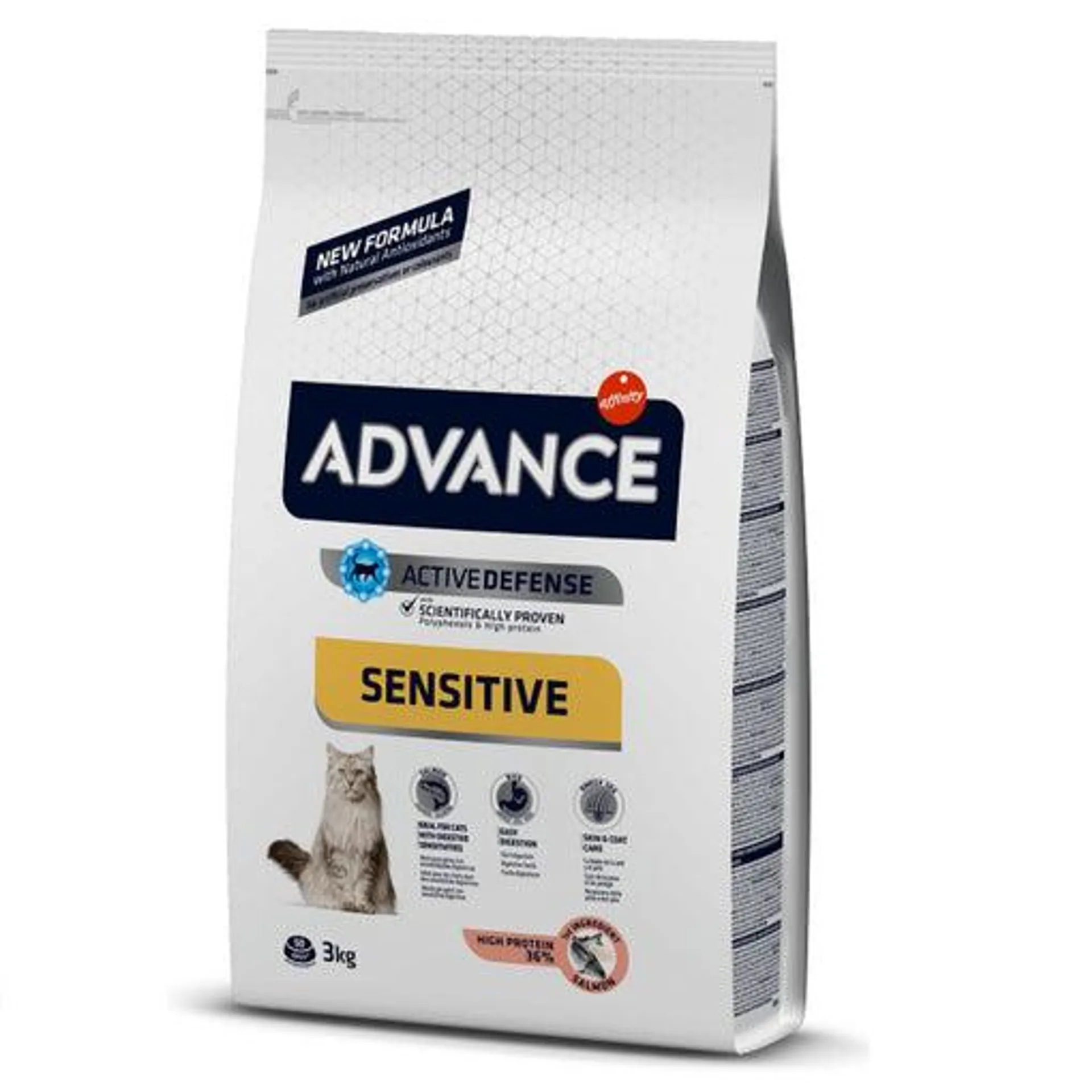 Hrana uscata pentru pisici Advance Sensitive cu somon 3 kg