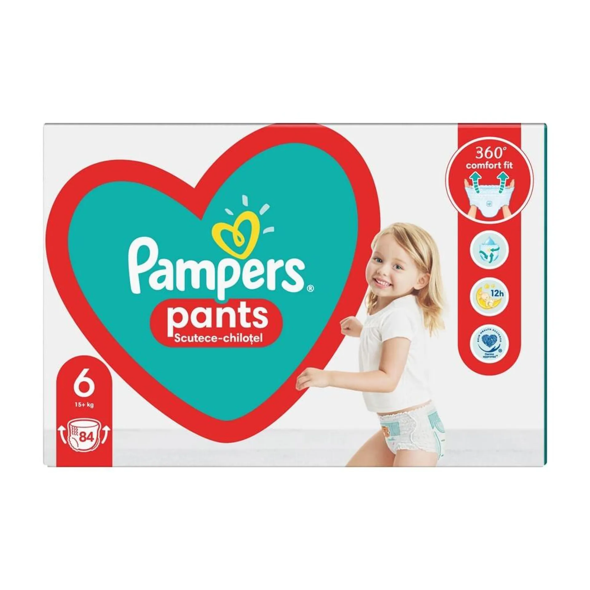 Scutece Chilotel Pampers Pants Extra Large, marimea 6, 15+ kg, 84 bucati