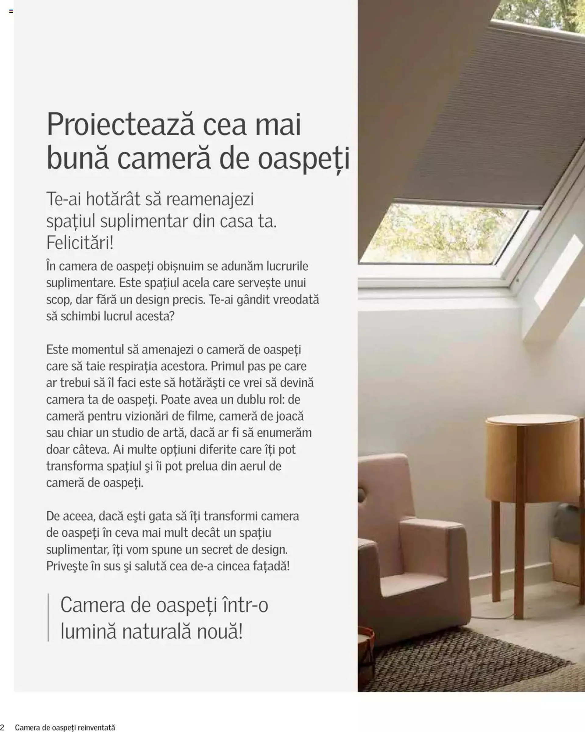 Catalog Velux catalog - Camera de oaspeți reinventată de la 27 decembrie până la 31 decembrie 2024 - Revista Pagina 2