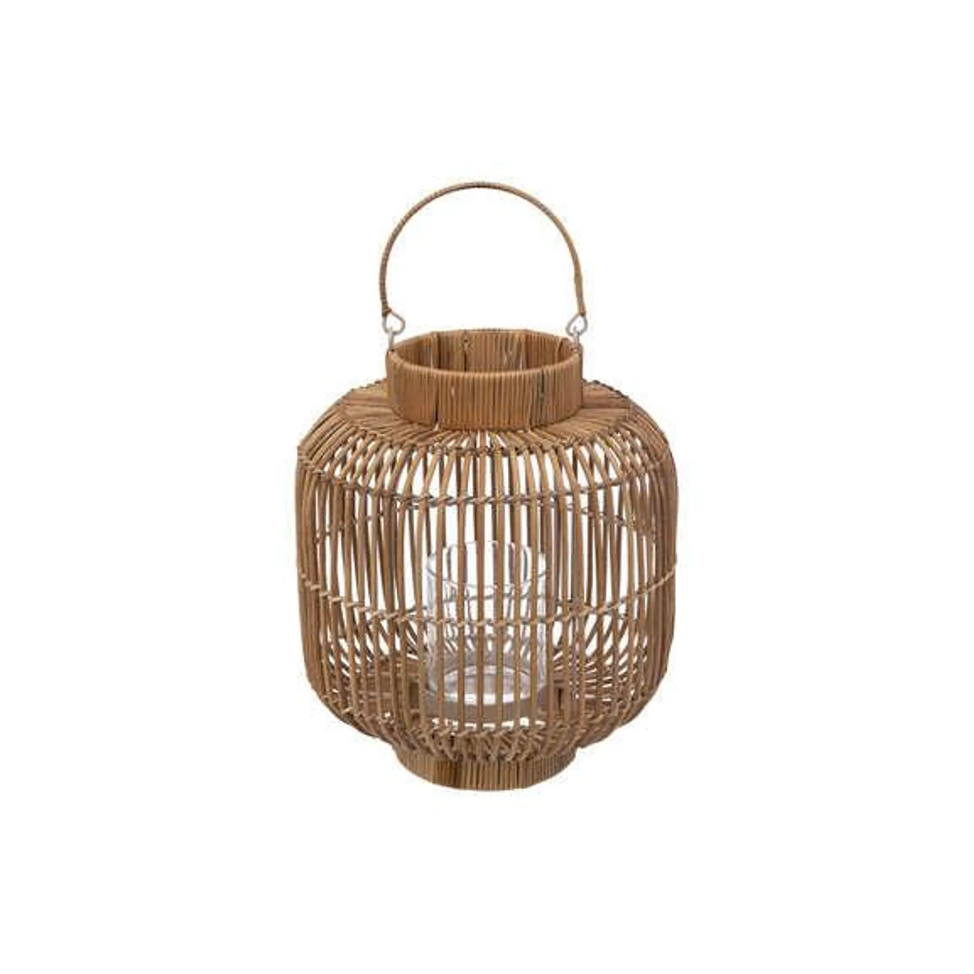 Felinar Solar Rattan Aly, 25 Cm