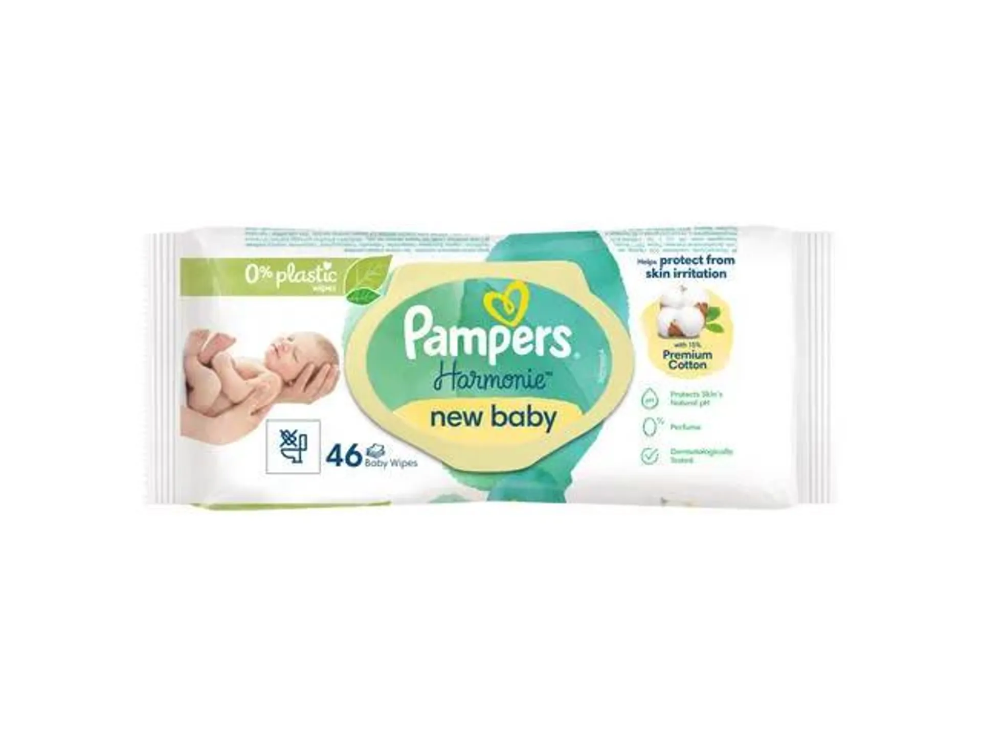 Servetele umede Pampers Harmony new baby 46 buc