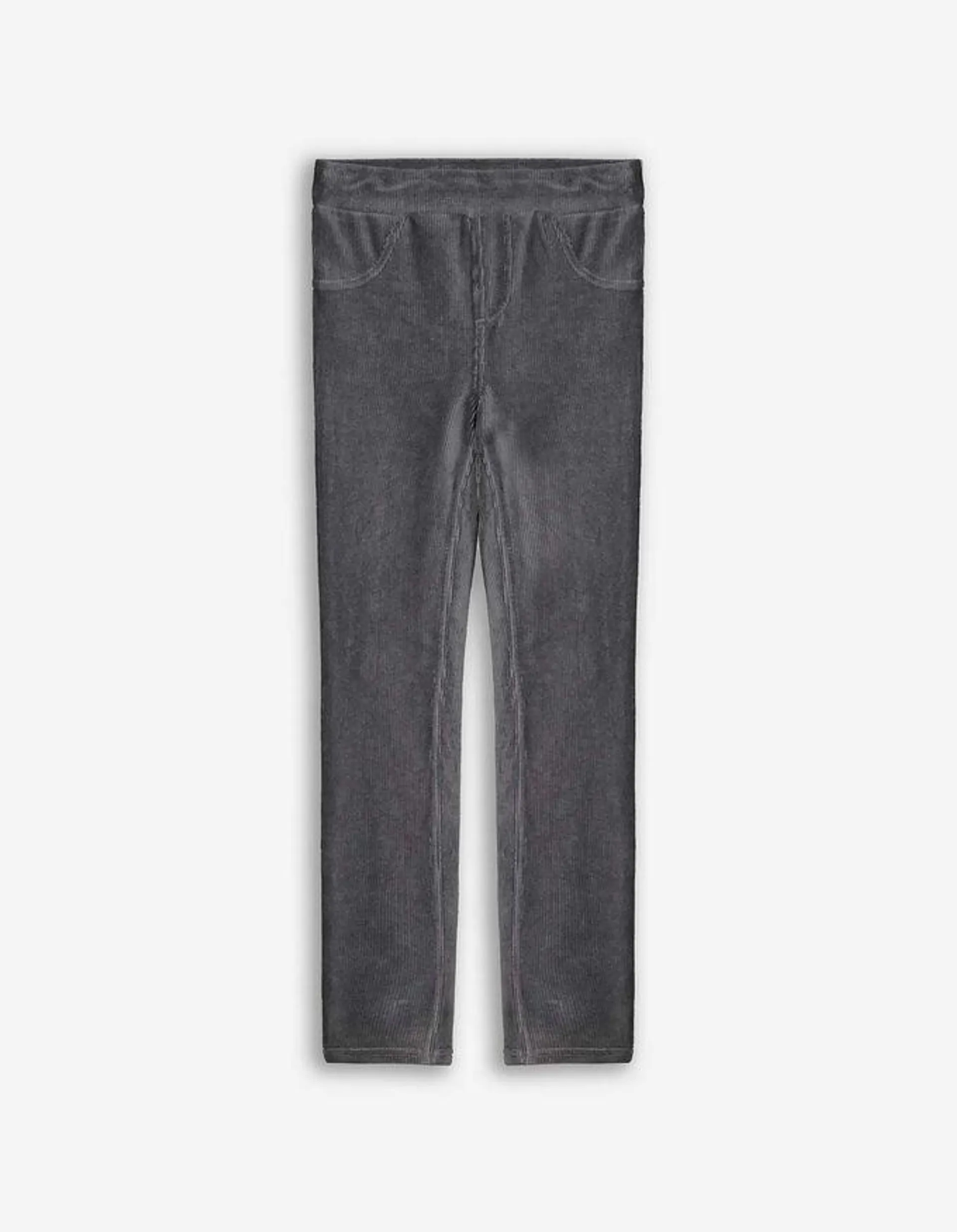 pantaloni in velluto a coste - Vita elasticizzata - grigio scuro