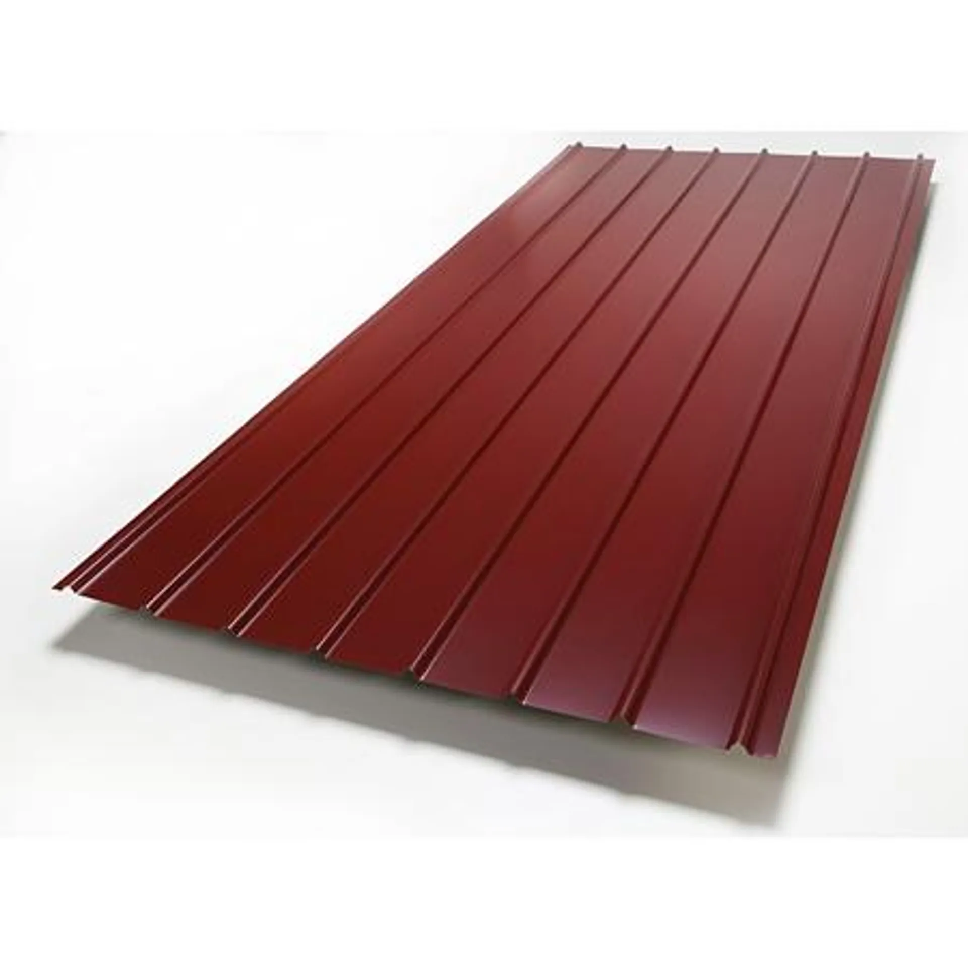 Tabla cutata zincata, rosu RAL 3011, H 12 mm, 0.25 x 910 x 2000 mm