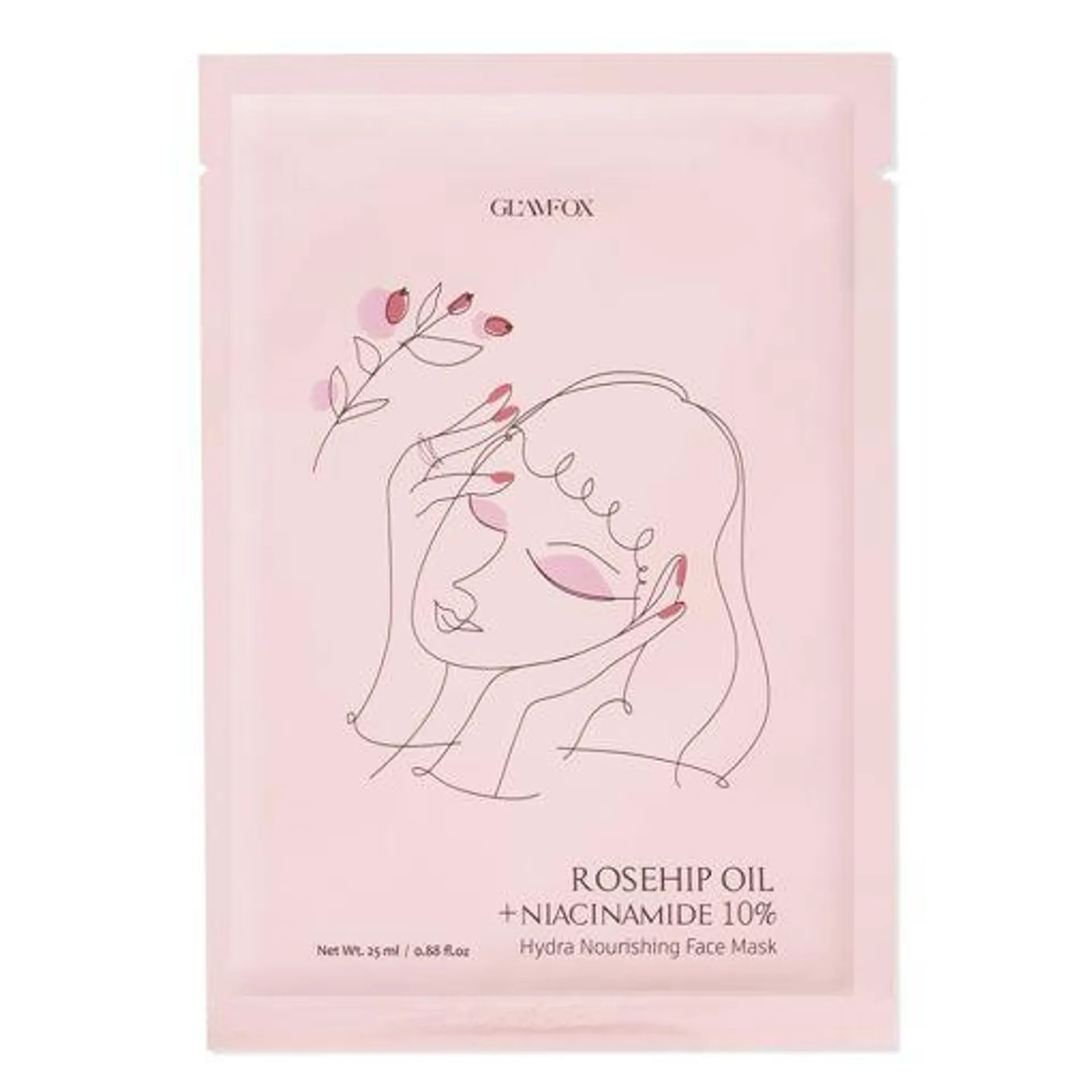 Masca de fata Glamfox - RosehipOil Niacinamide Hydra Nourishing