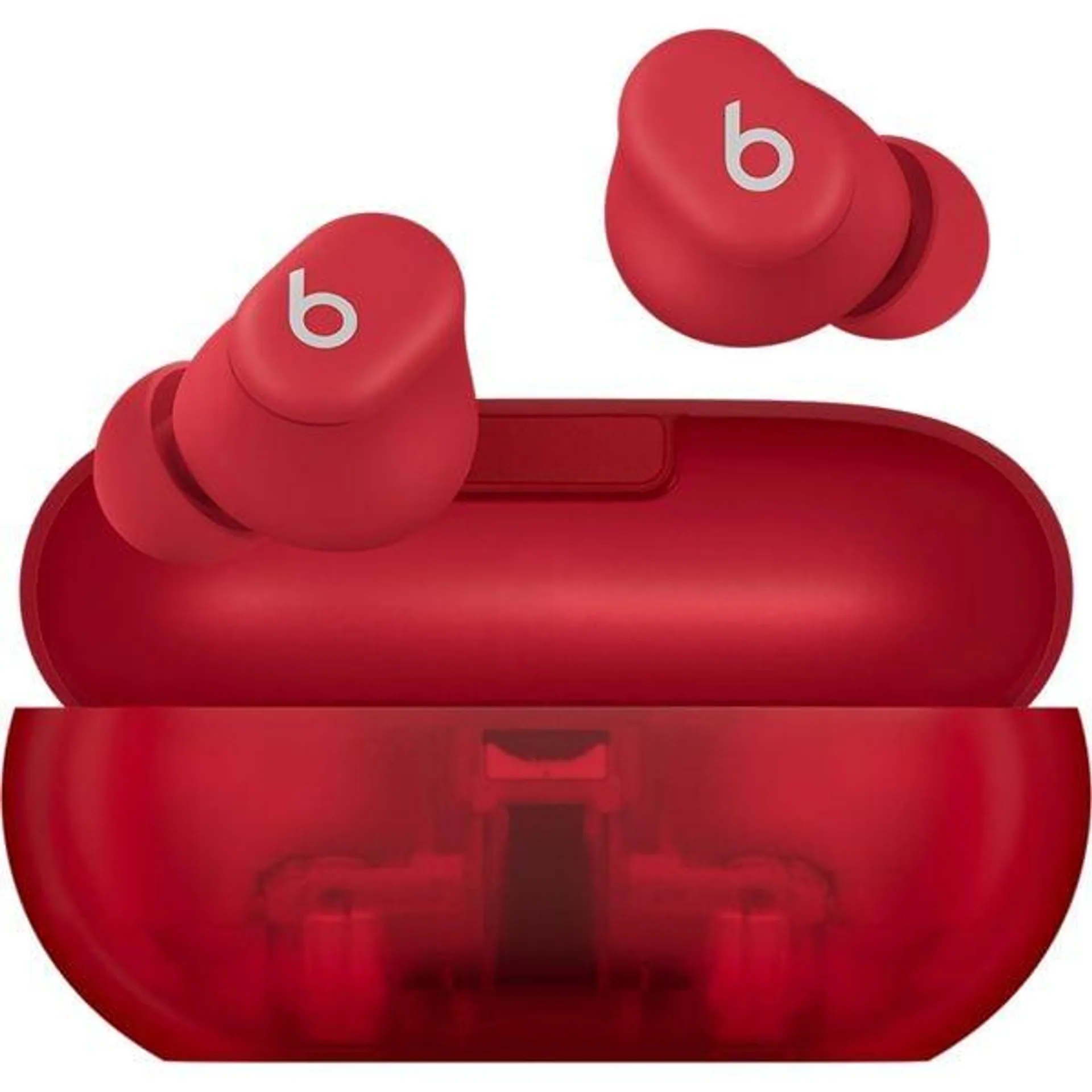 Casti BEATS Solo Buds, True Wireless, Bluetooth, In-Ear, Microfon, Noise Cancelling, Transparent Red