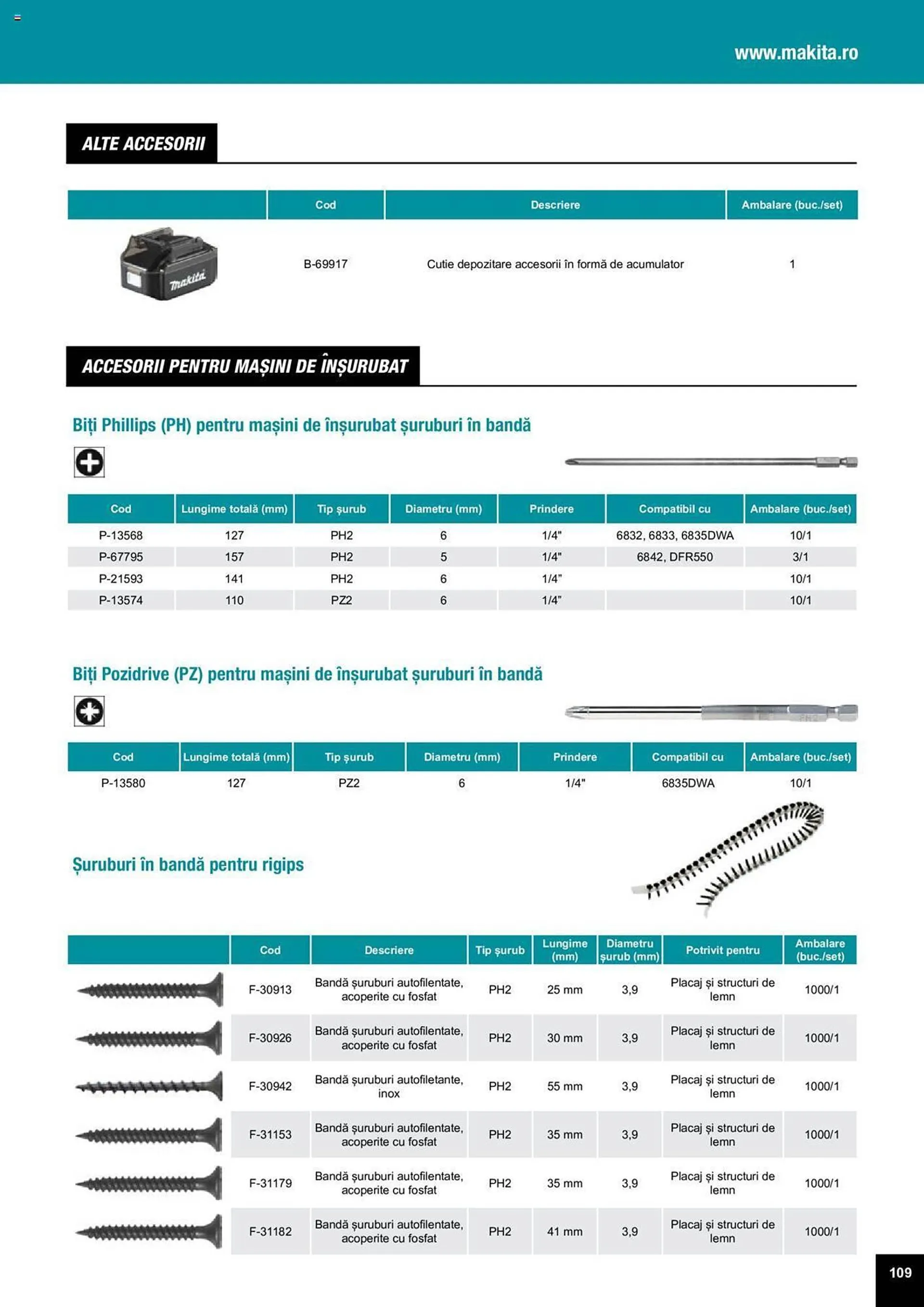 Catalog Сatalog Makita de la 25 martie până la 31 decembrie 2024 - Revista Pagina 109