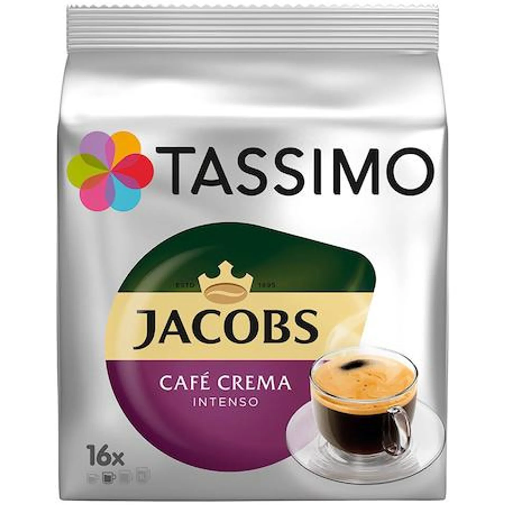 Capsule cafea, Jacobs Tassimo Café Crema Intenso, 16 bauturi x 150 ml, 16 capsule