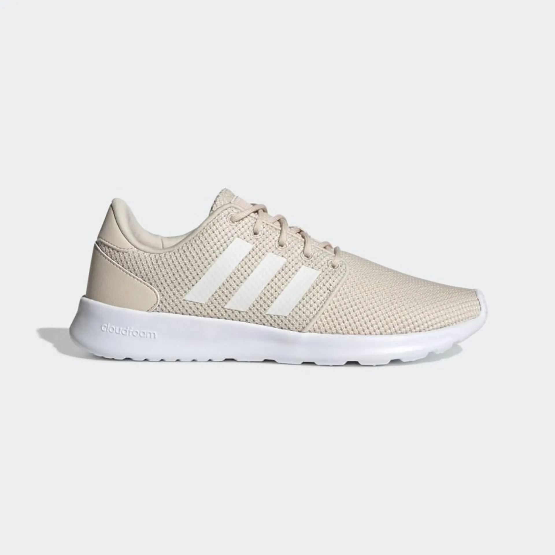 Adidasi Alergare Dama Adidas Cloudfoam QT Racer Albi/Roz