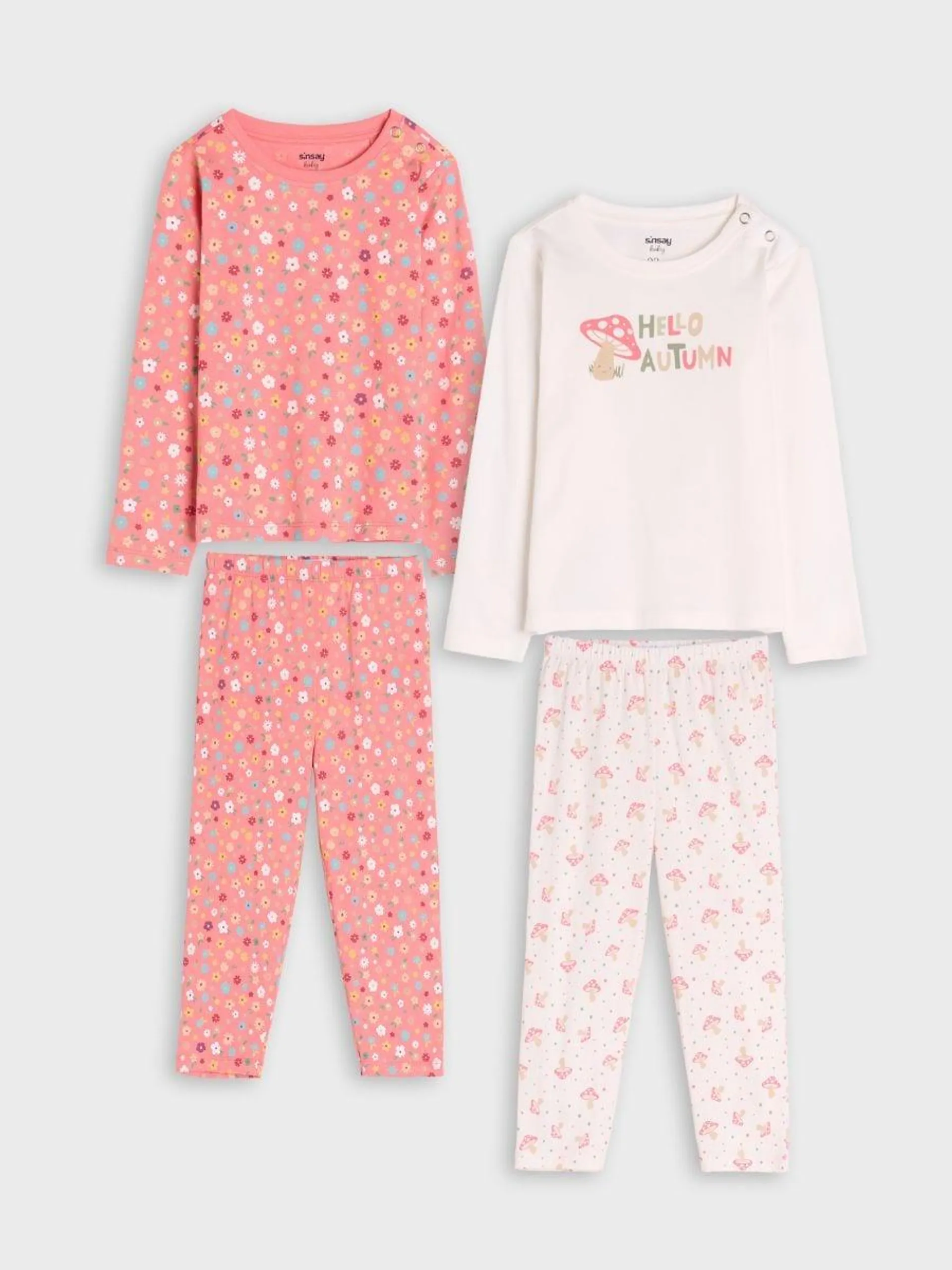 Pijama din două piese 2 pack