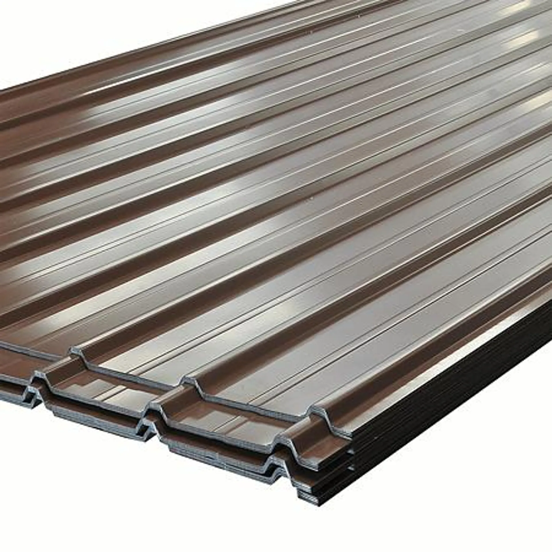 Tabla cutata zincata, maro RAL 8017, H 10, 0.35 x 910 x 1500 mm