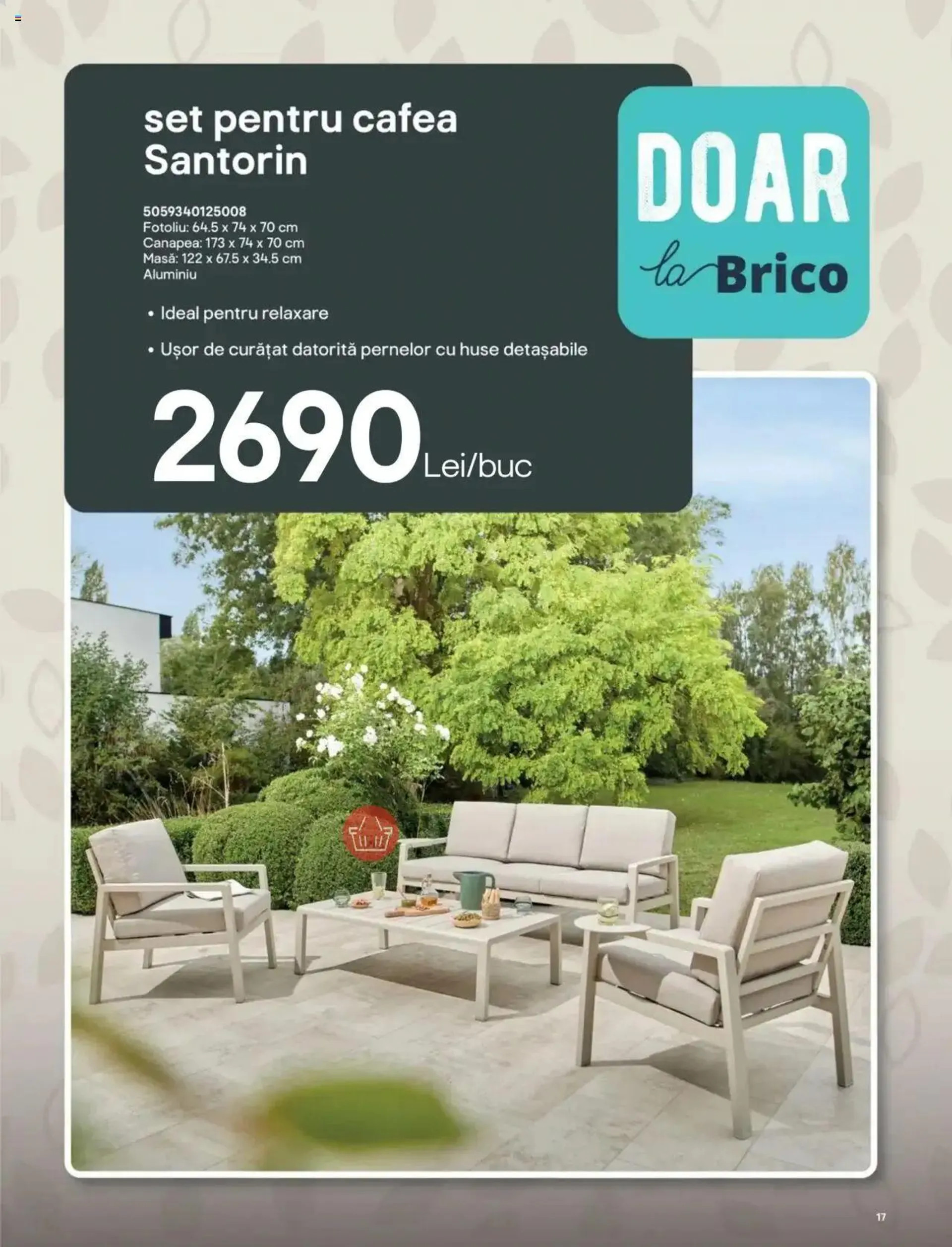 Catalog Brico Depot catalog - Mobilier Grădină 2 de la 9 mai până la 31 decembrie 2024 - Revista Pagina 17